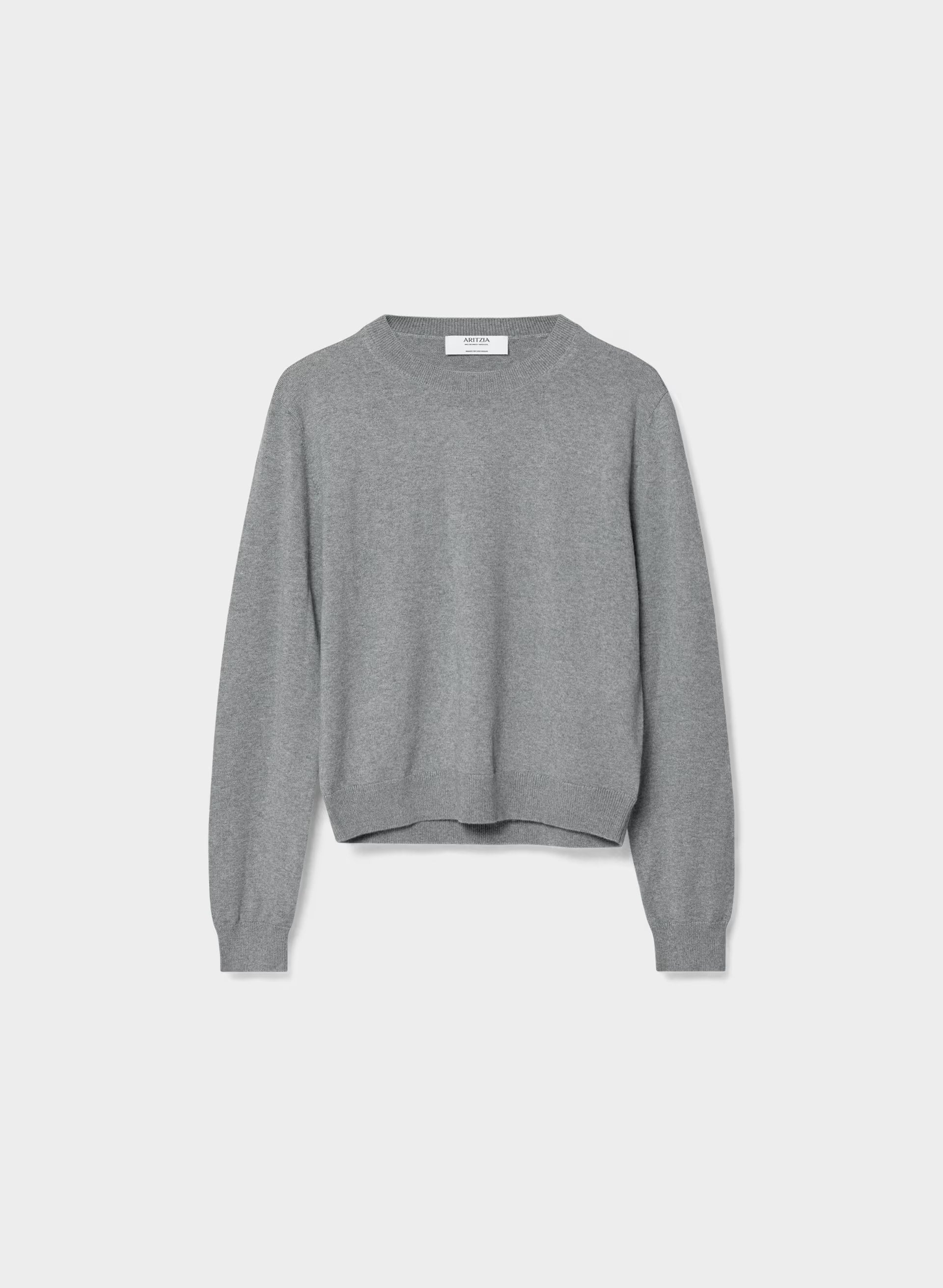 Bare Merino Wool Bloor Sweater - HEATHER DARK GREY