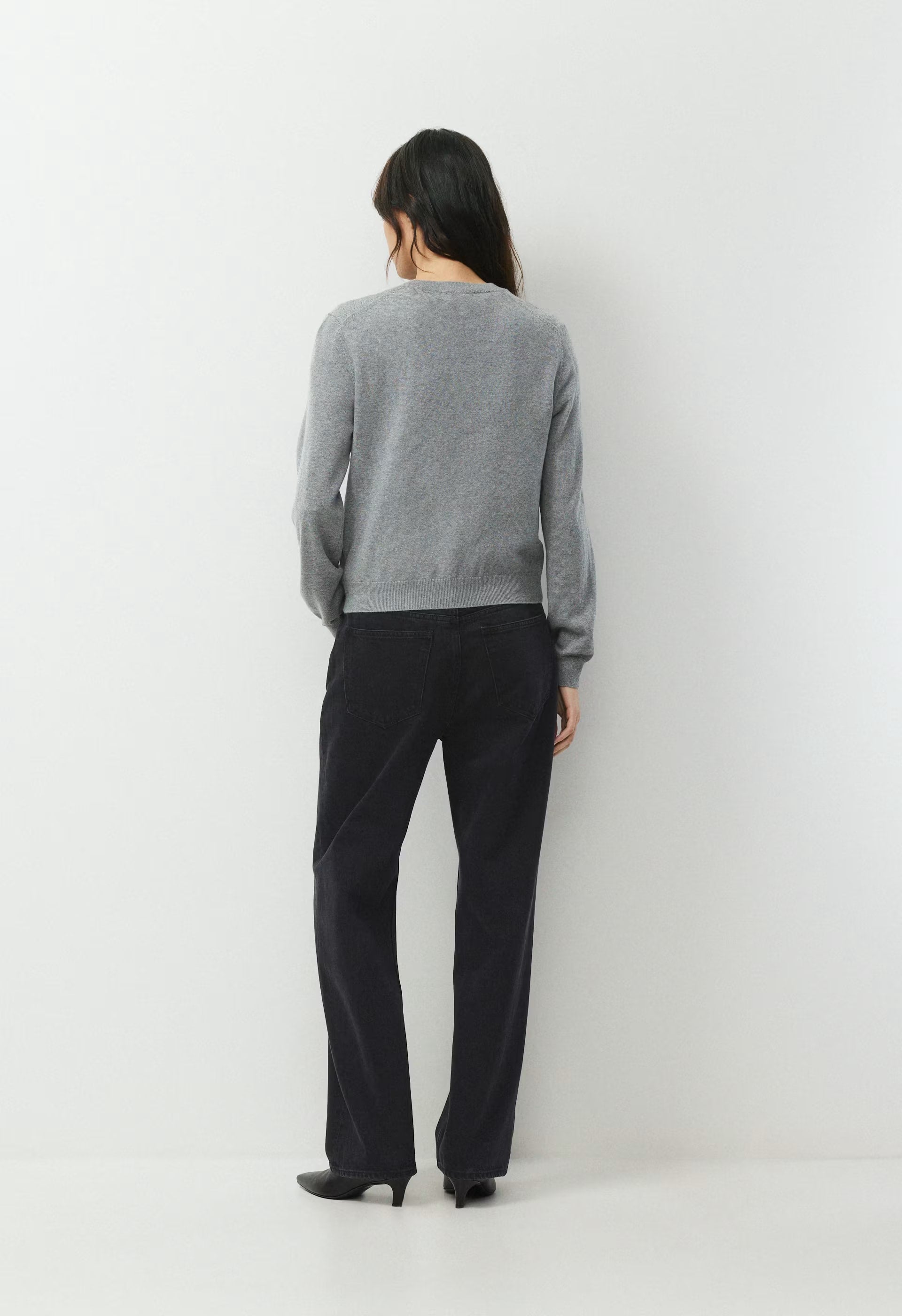 Bare Merino Wool Bloor Sweater - HEATHER DARK GREY