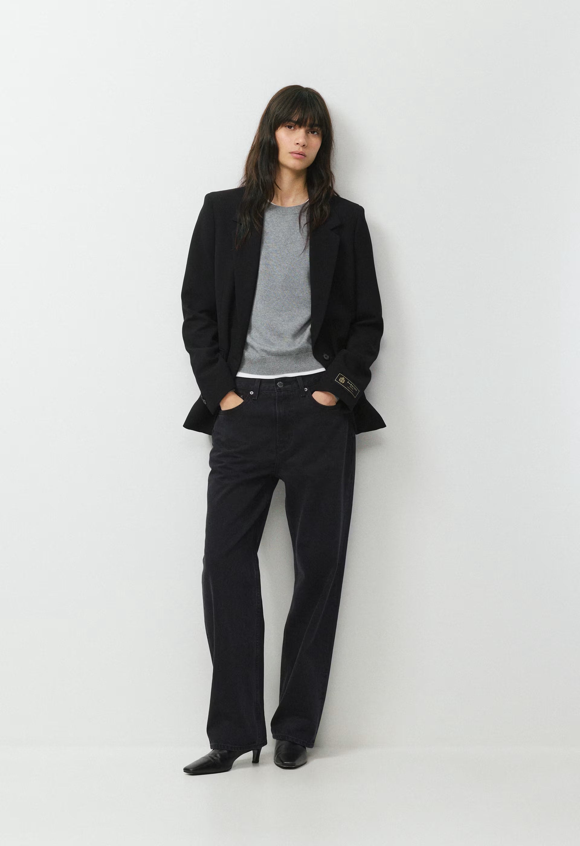Bare Merino Wool Bloor Sweater - HEATHER DARK GREY