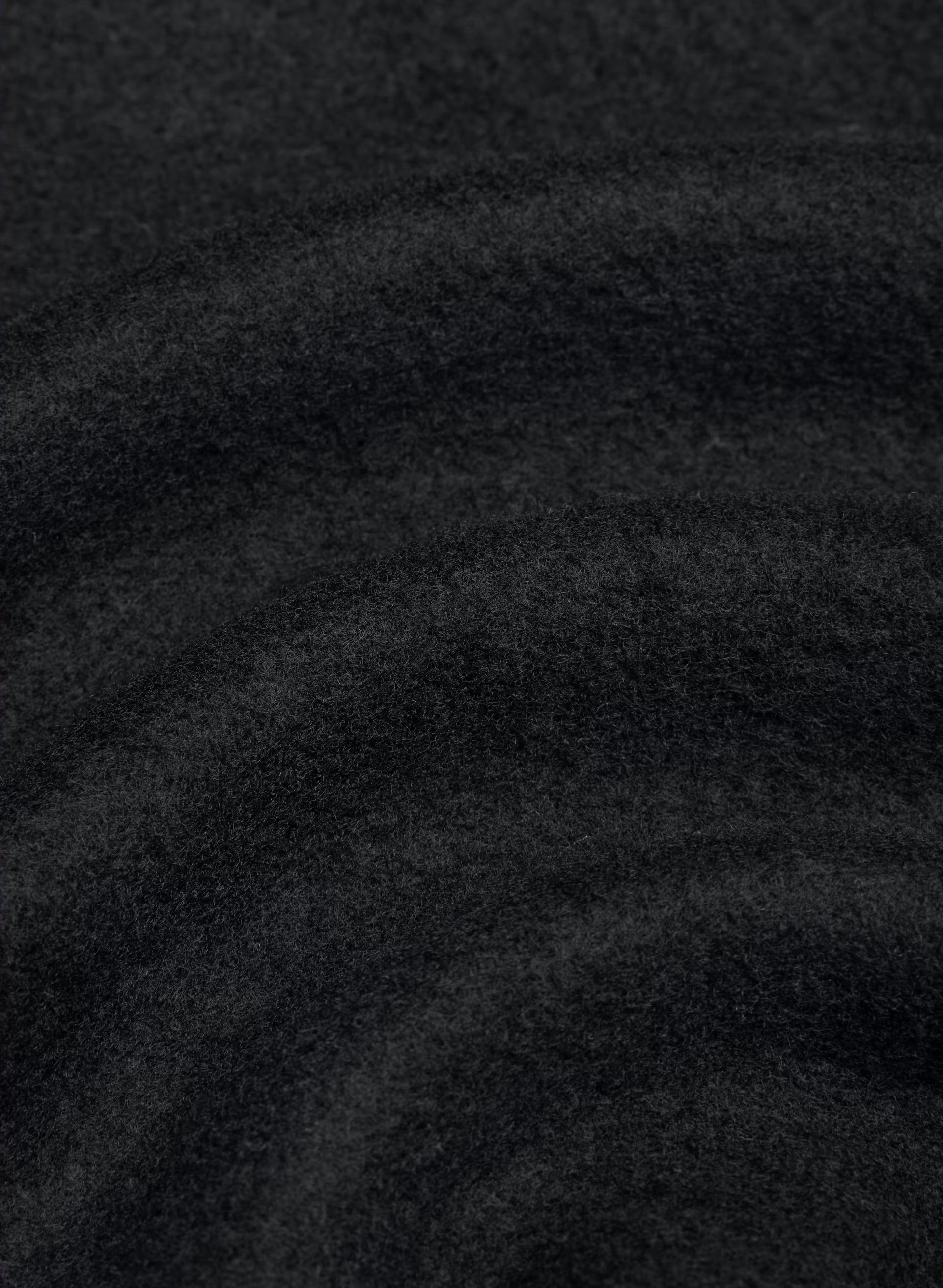 Cozy Sweatfleece Boyfriend Crew Sweatshirt - BLACK
