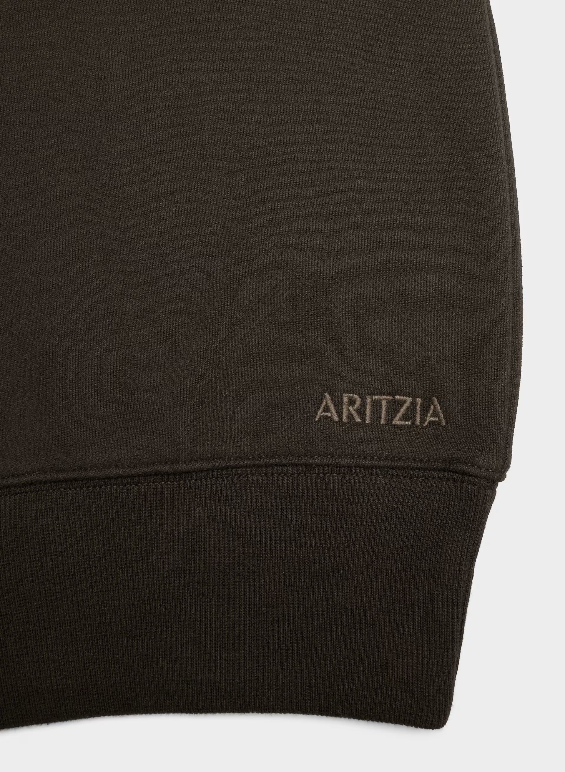 Cozy Sweatfleece Boyfriend Crew Sweatshirt - CACAO NIB BROWN