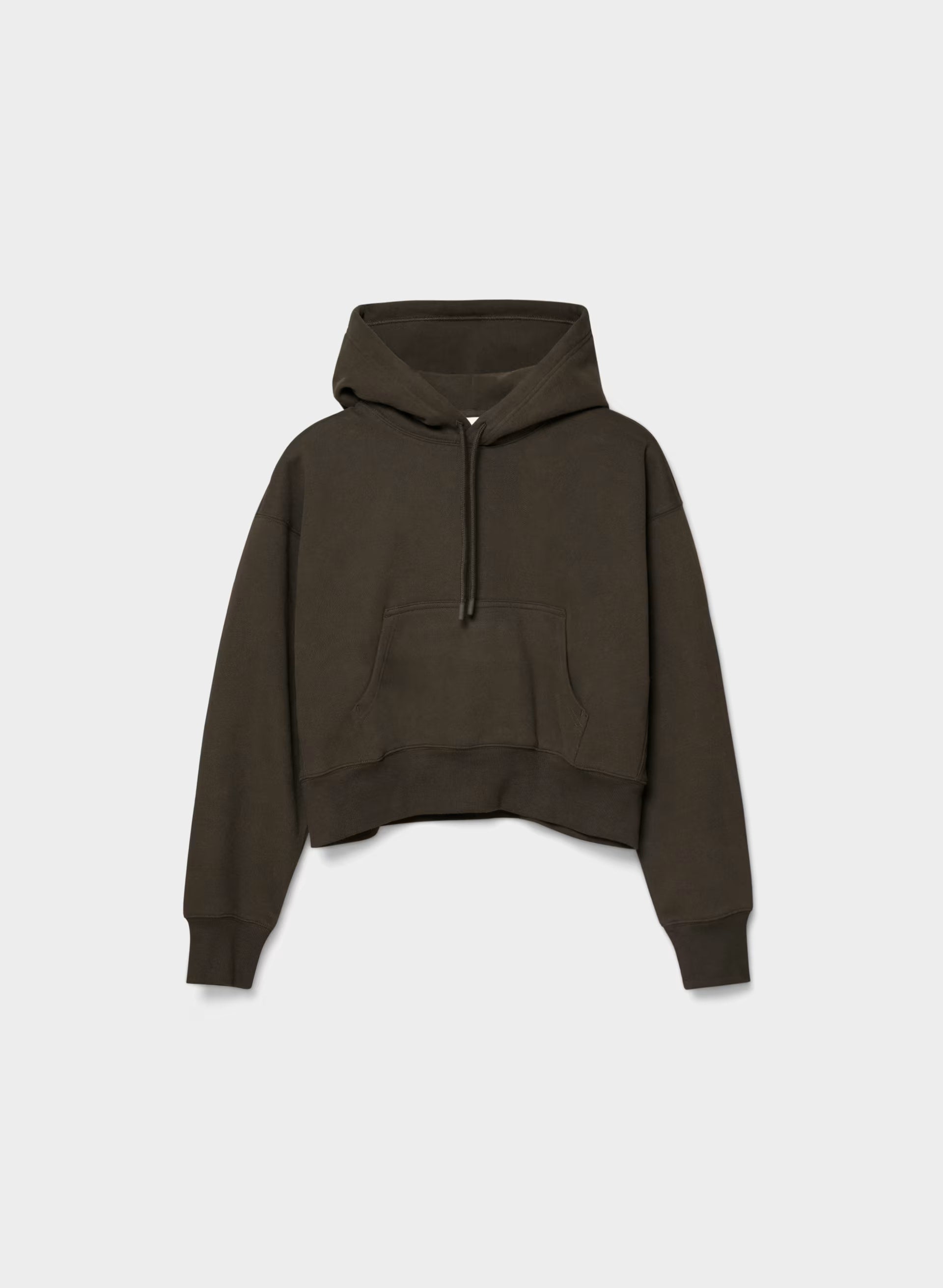 Cozy Sweatfleece Boyfriend Boxy Hoodie - CACAO NIB BROWN