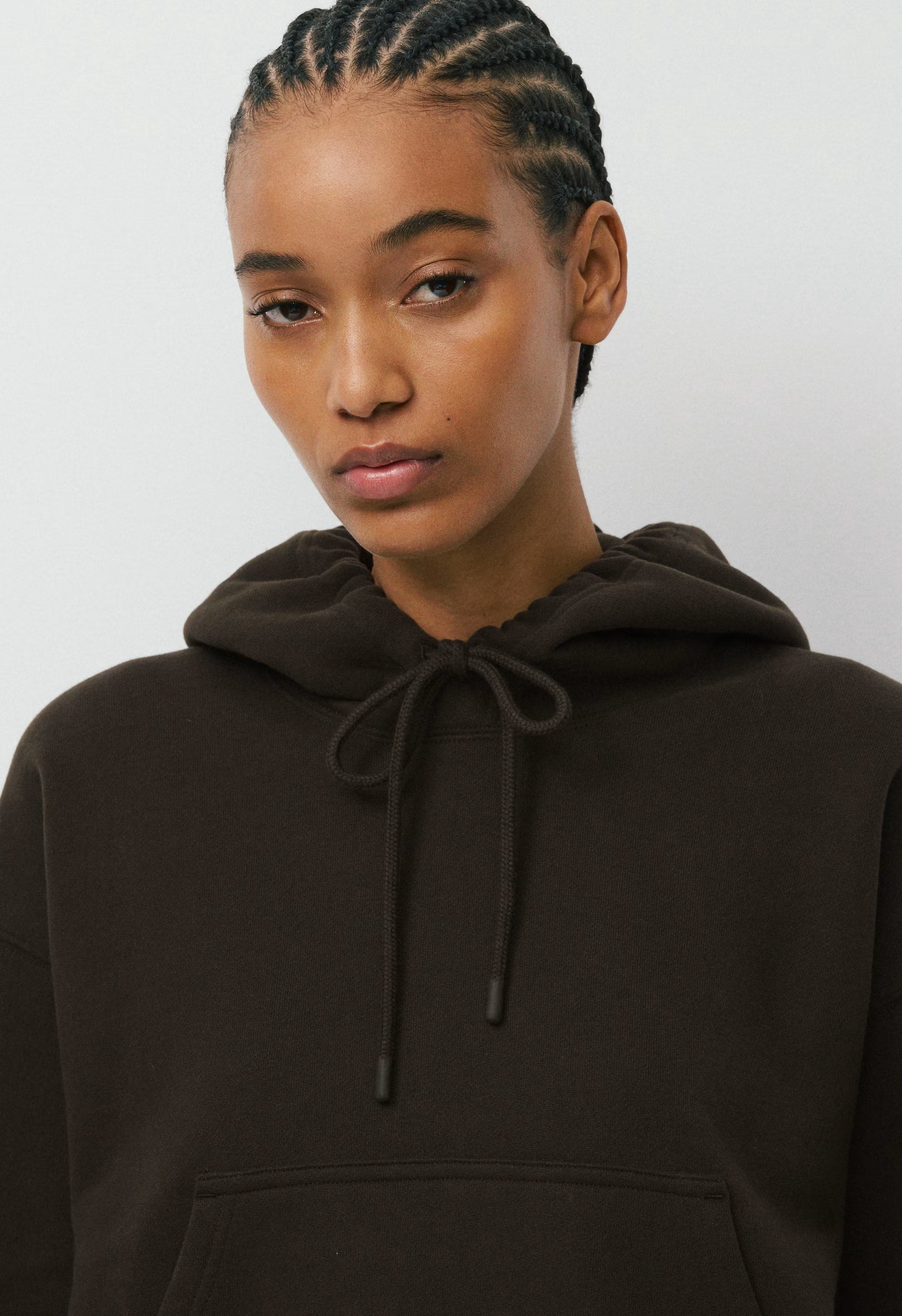 Cozy Sweatfleece Boyfriend Boxy Hoodie - CACAO NIB BROWN
