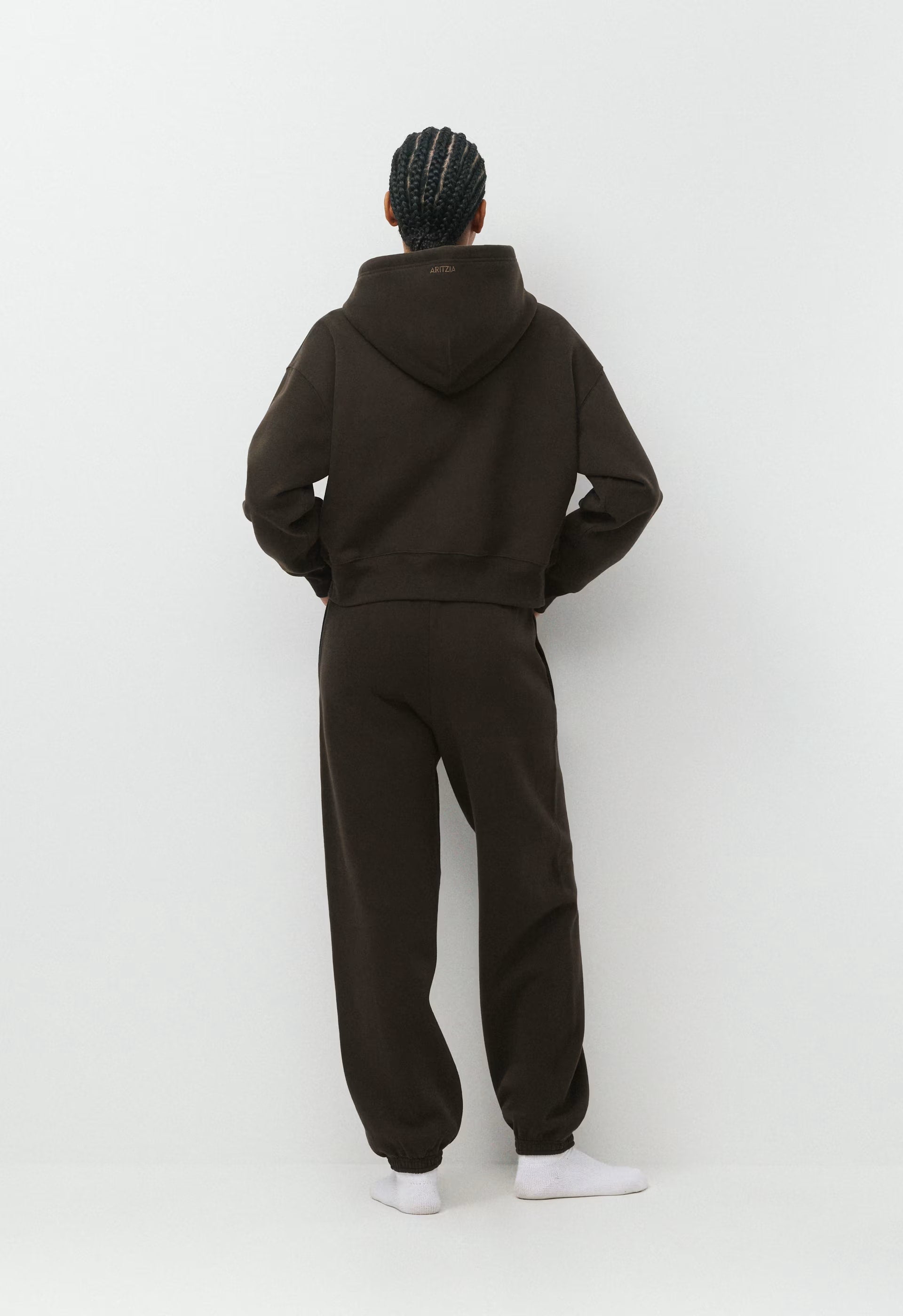 Cozy Sweatfleece Boyfriend Boxy Hoodie - CACAO NIB BROWN
