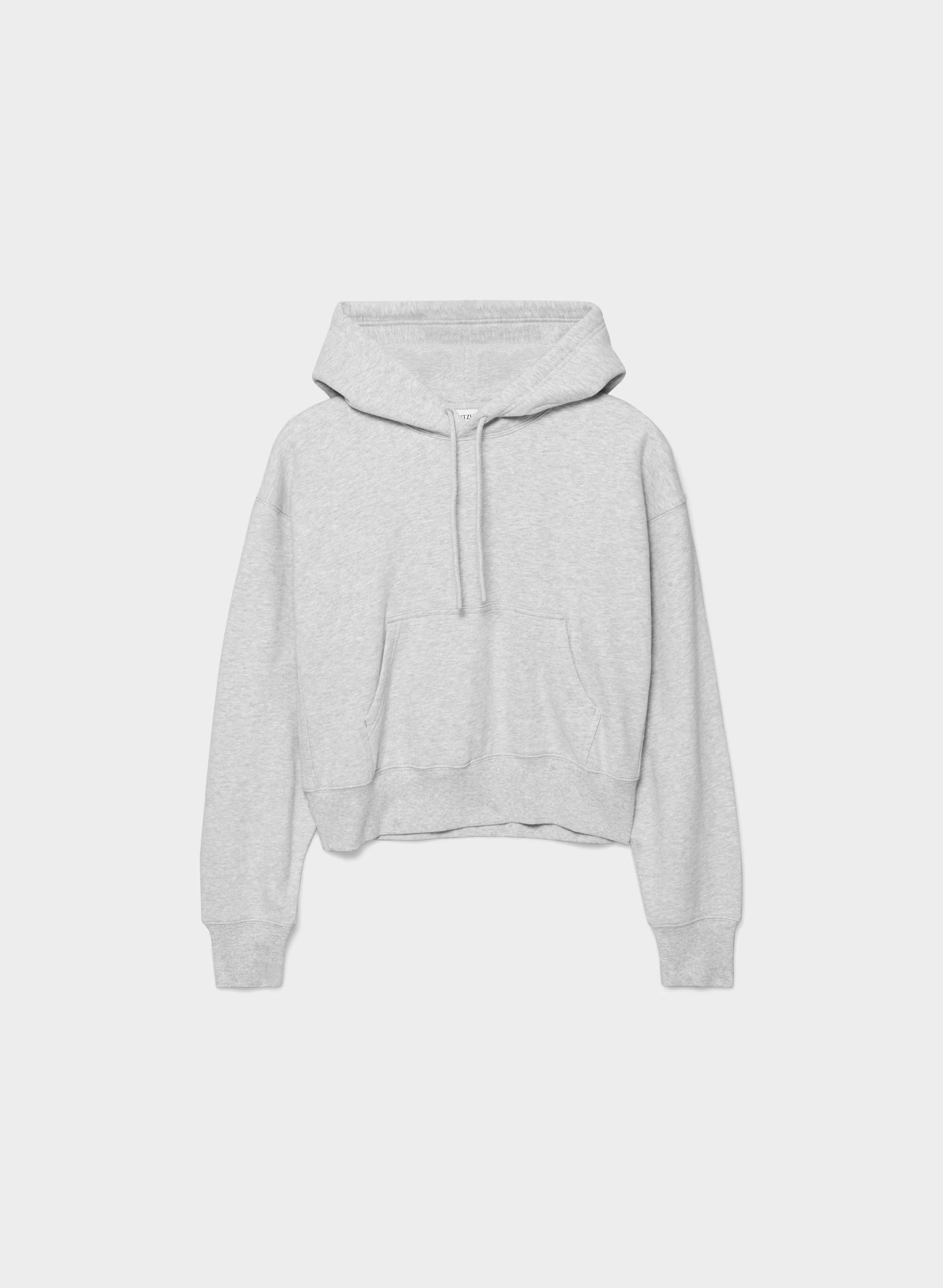 Cozy Sweatfleece Boyfriend Boxy Hoodie - HEATHER CHROME
