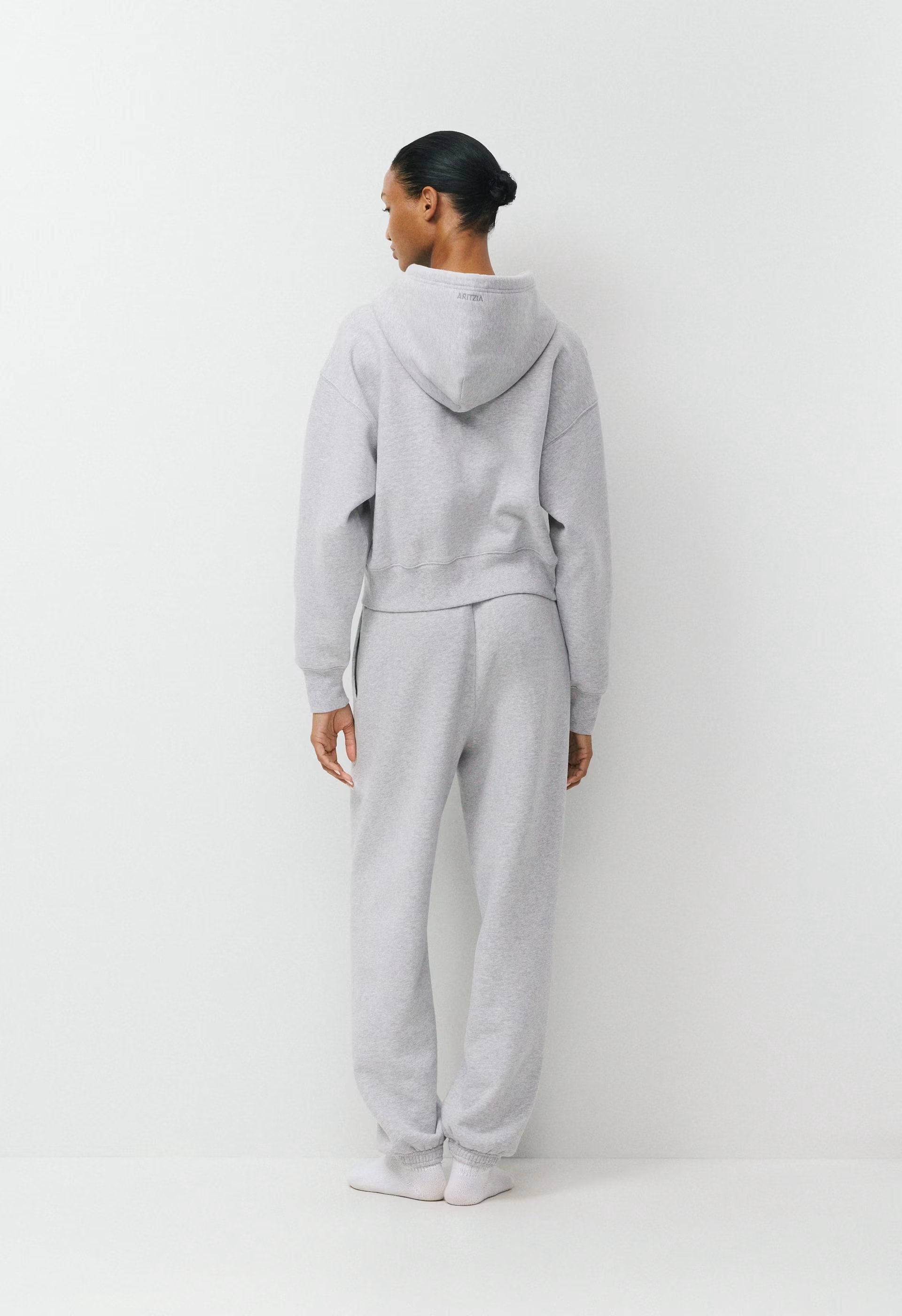 Cozy Sweatfleece Boyfriend Boxy Hoodie - HEATHER CHROME