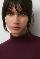 Cozy Sweatfleece Mega Mockneck - GALA PLUM