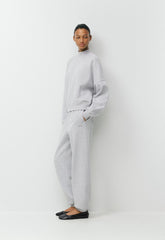 Cozy Sweatfleece Mega Mockneck - HEATHER CHROME