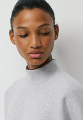 Cozy Sweatfleece Mega Mockneck - HEATHER CHROME