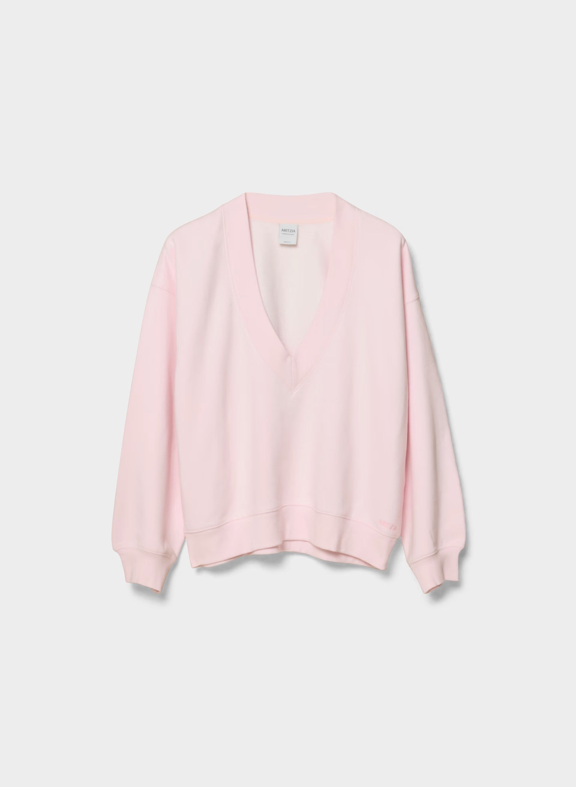 Cozy Sweatfleece Mega V-Neck Sweatshirt - MAGNOLIA