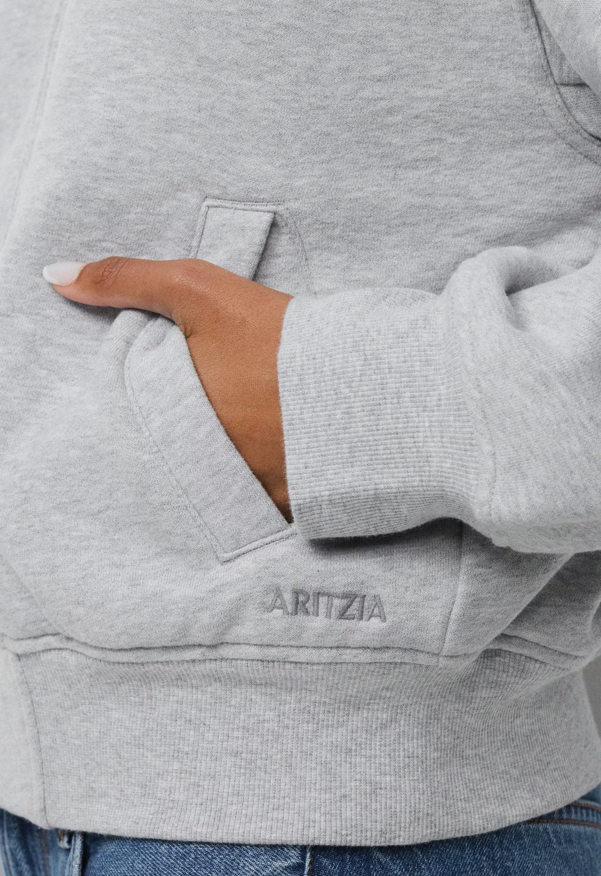 Cozy Sweatfleece Boyfriend Blouson Jacket - HEATHER CHROME