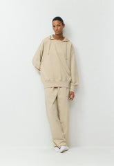Terry Sweatfleece Mega Dock Hoodie - MULLEIN