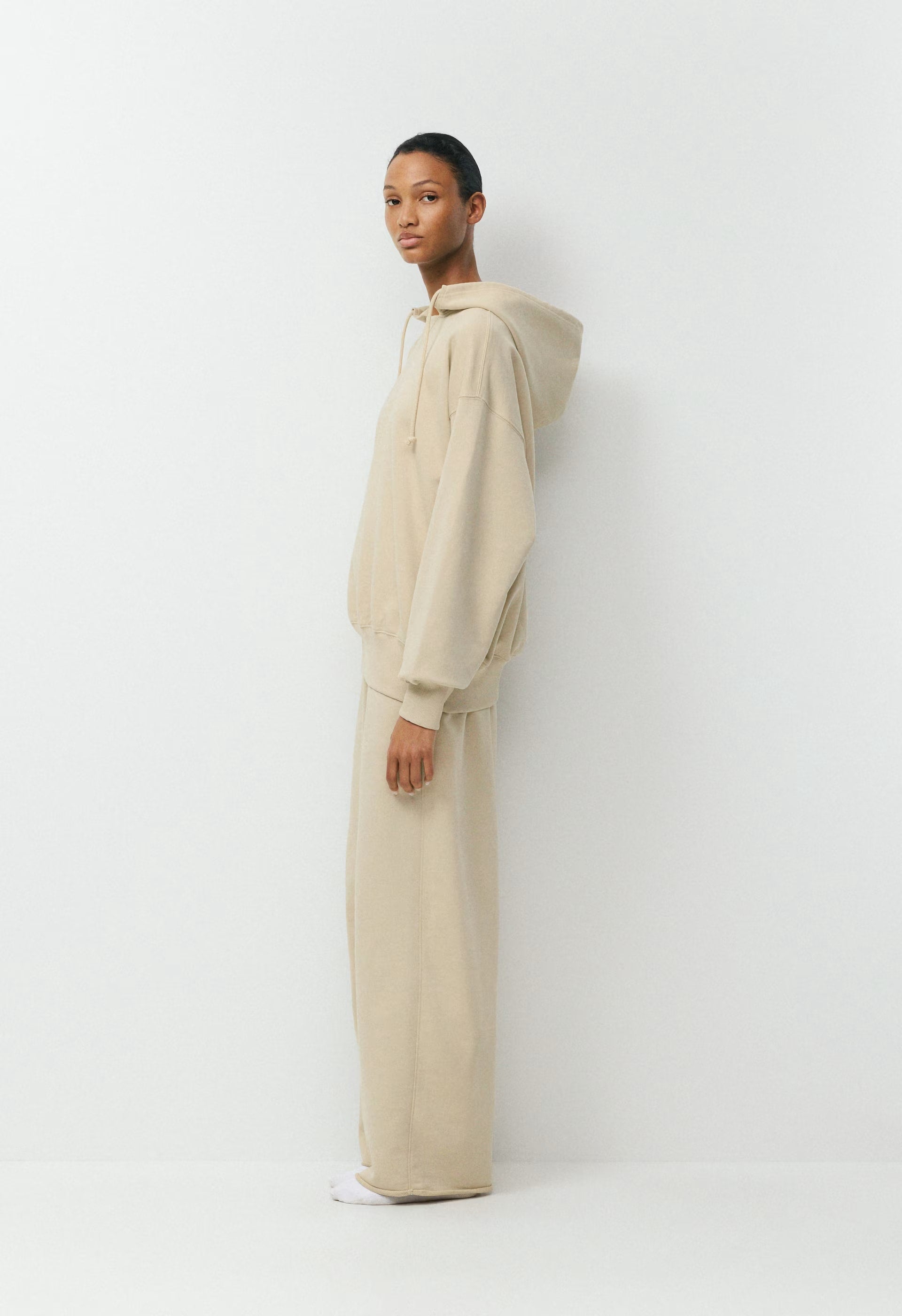 Terry Sweatfleece Mega Dock Hoodie - MULLEIN