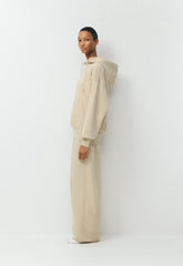 Terry Sweatfleece Mega Dock Hoodie - MULLEIN