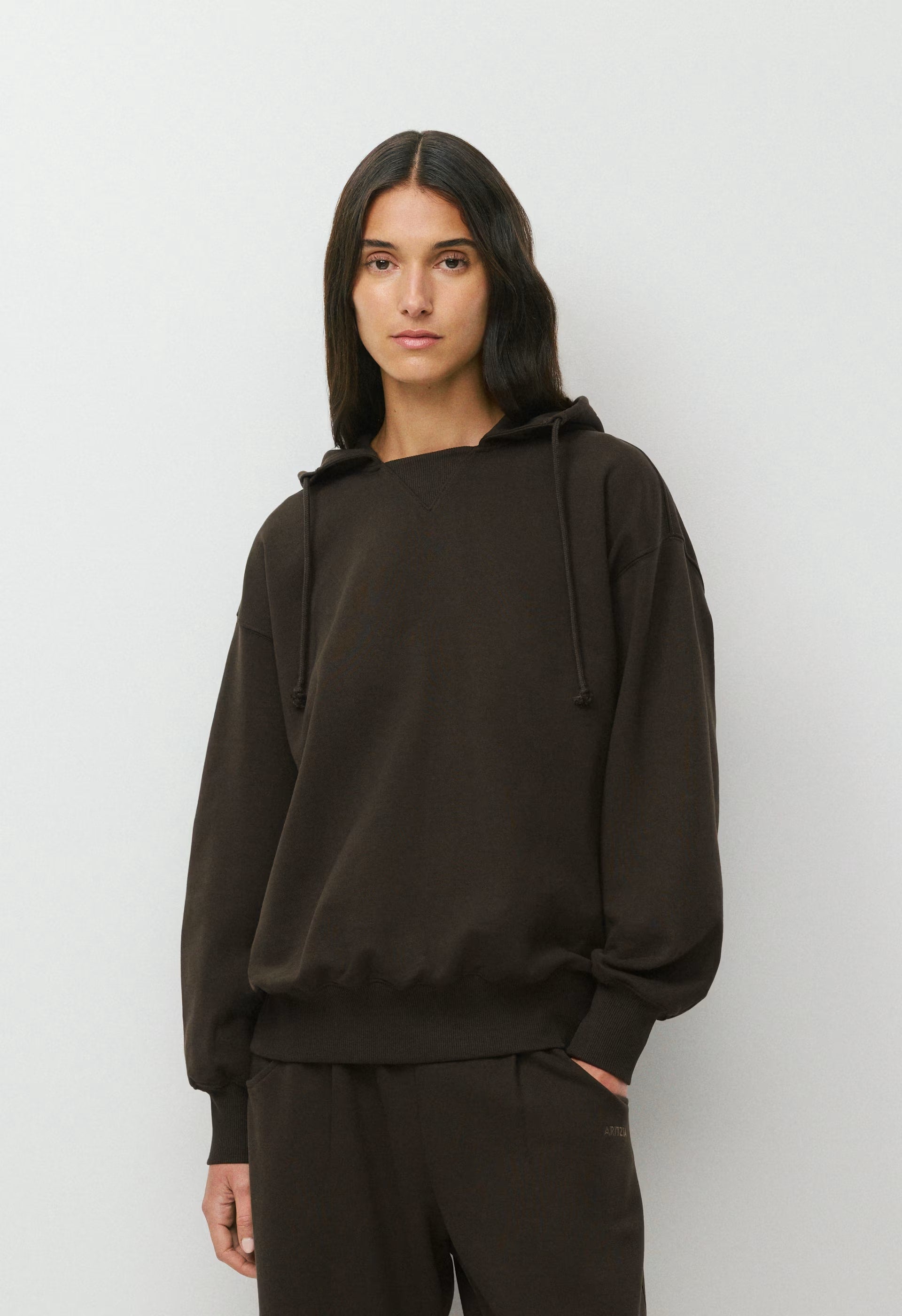 Terry Sweatfleece Mega Dock Hoodie - CACAO NIB BROWN