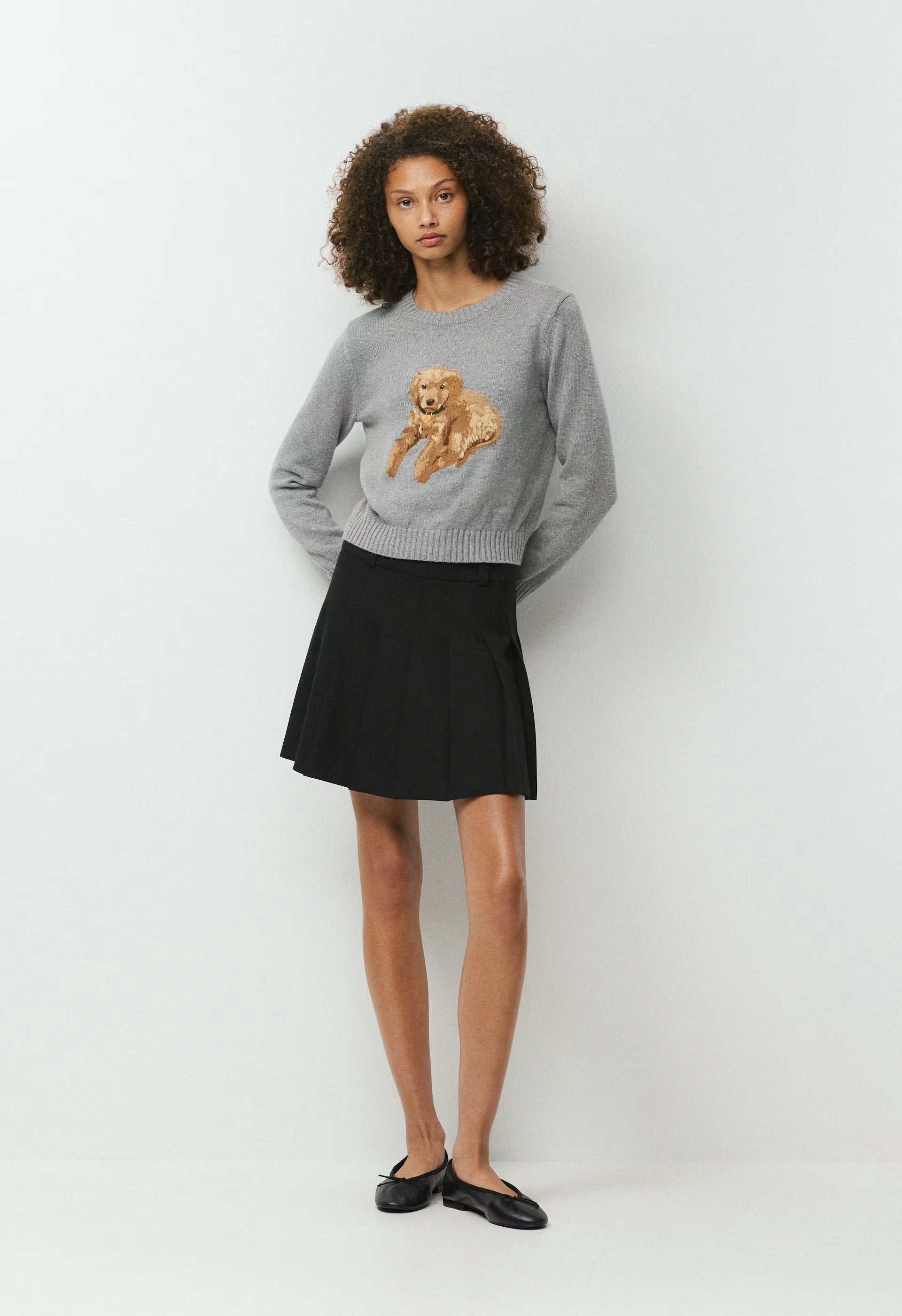 Cotton Charm™ Teatime Icon Sweater - HTHR DRK GREY/ZADIE