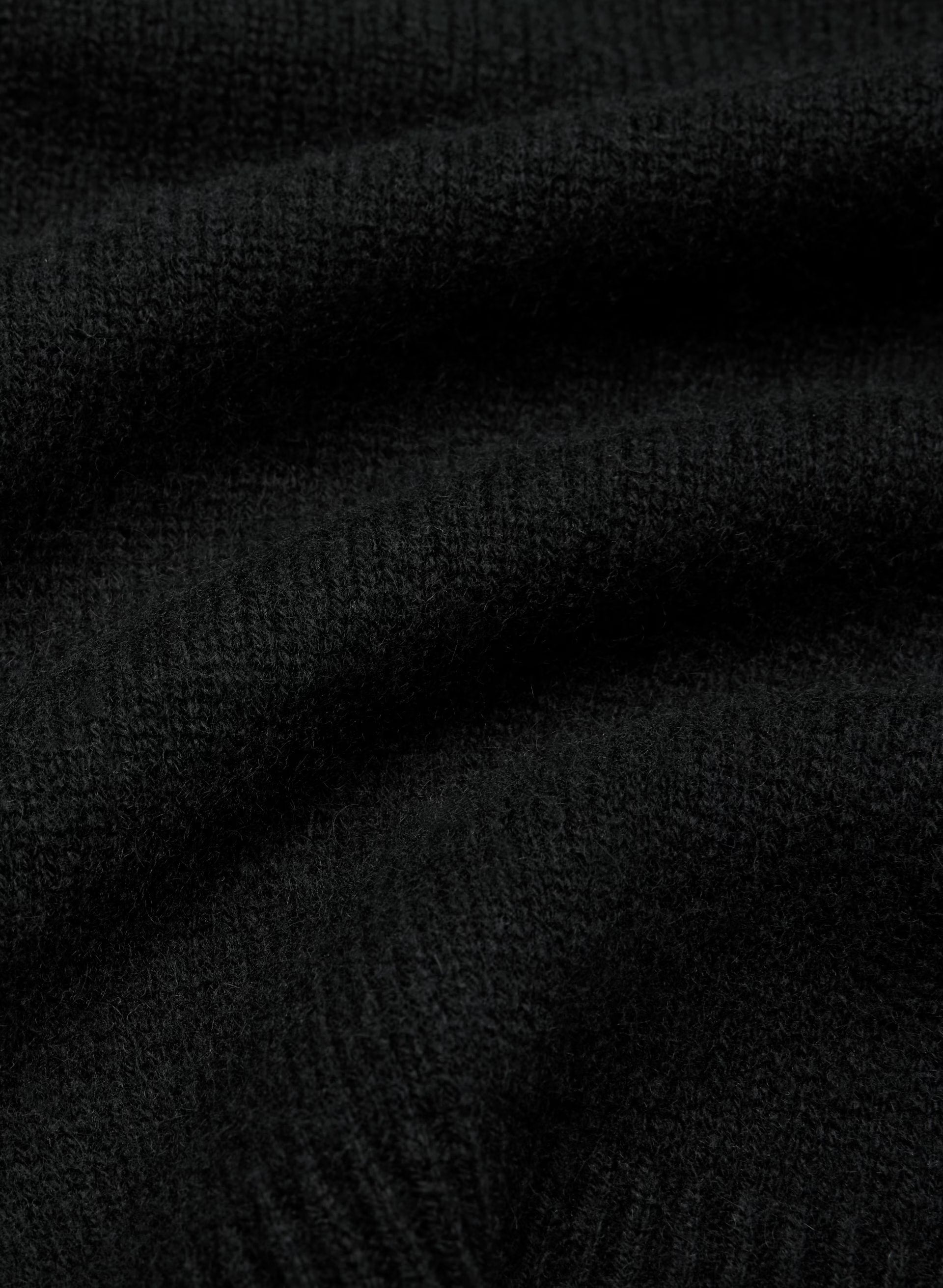 Essential Wool Cashmere Depth Sweater - BLACK