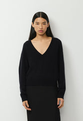 Essential Wool Cashmere Depth Sweater - BLACK