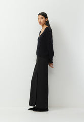 Essential Wool Cashmere Depth Sweater - BLACK