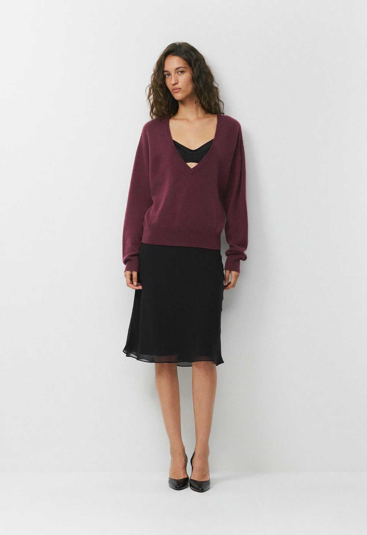 Essential Wool Cashmere Depth Sweater - GALA PLUM