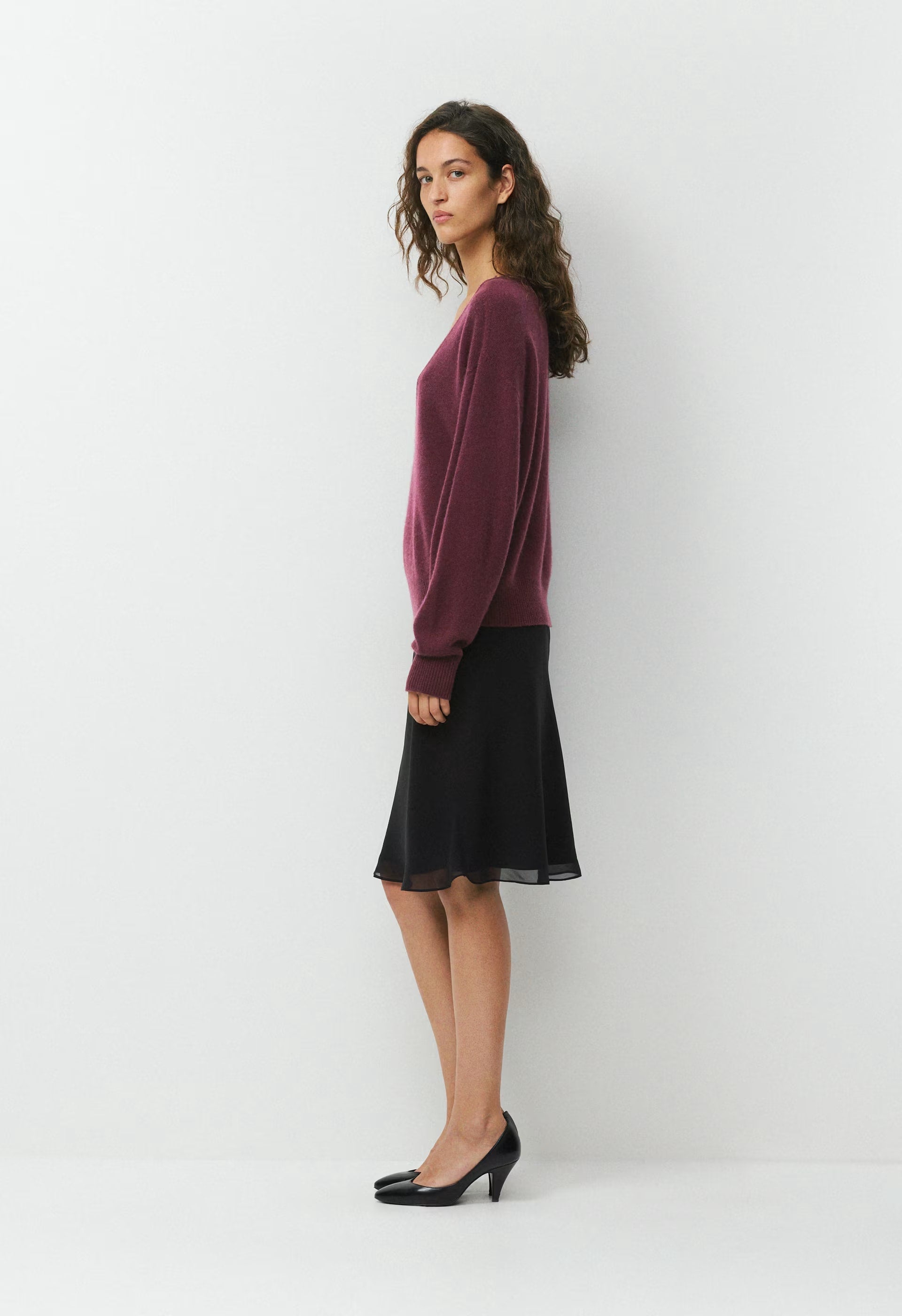 Essential Wool Cashmere Depth Sweater - GALA PLUM