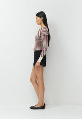 Golightly Cardigan - Wonder Yarn - LT BIRCH/GALA PLUM