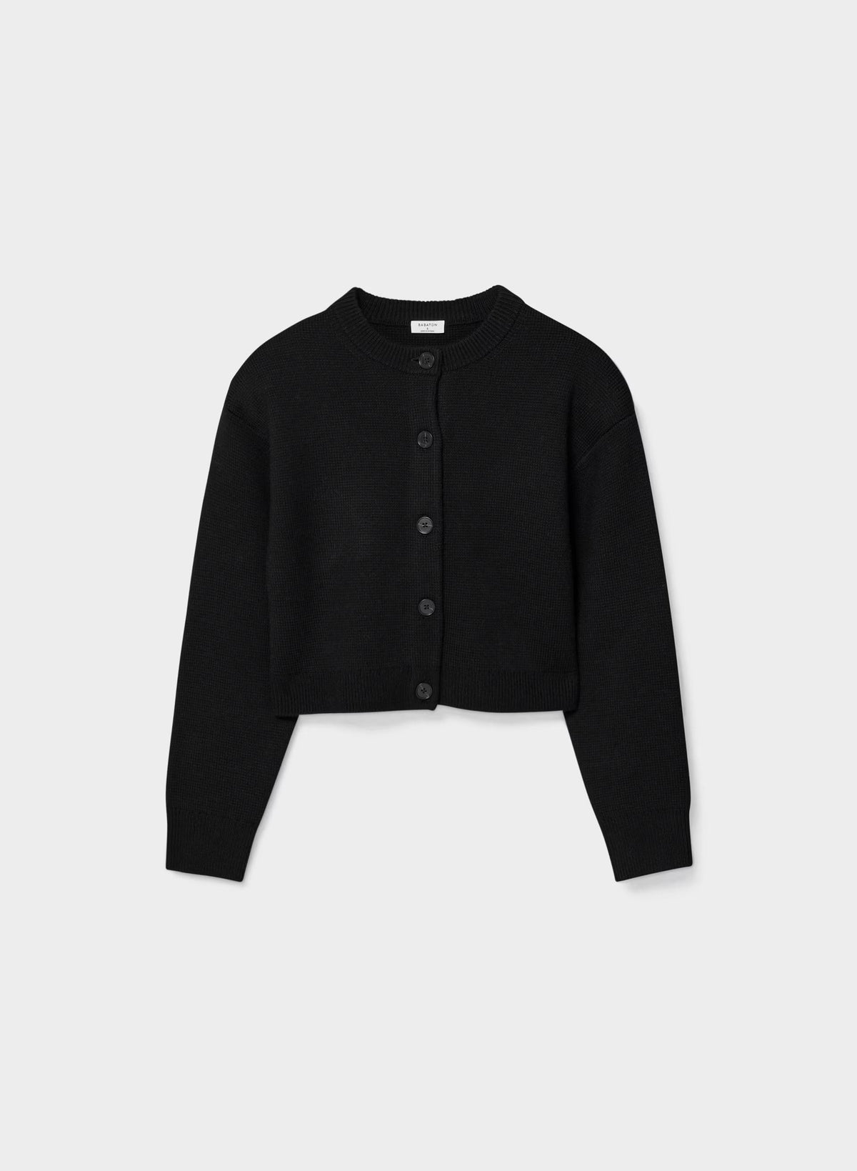 Bay Merino Wool Cardigan - BLACK