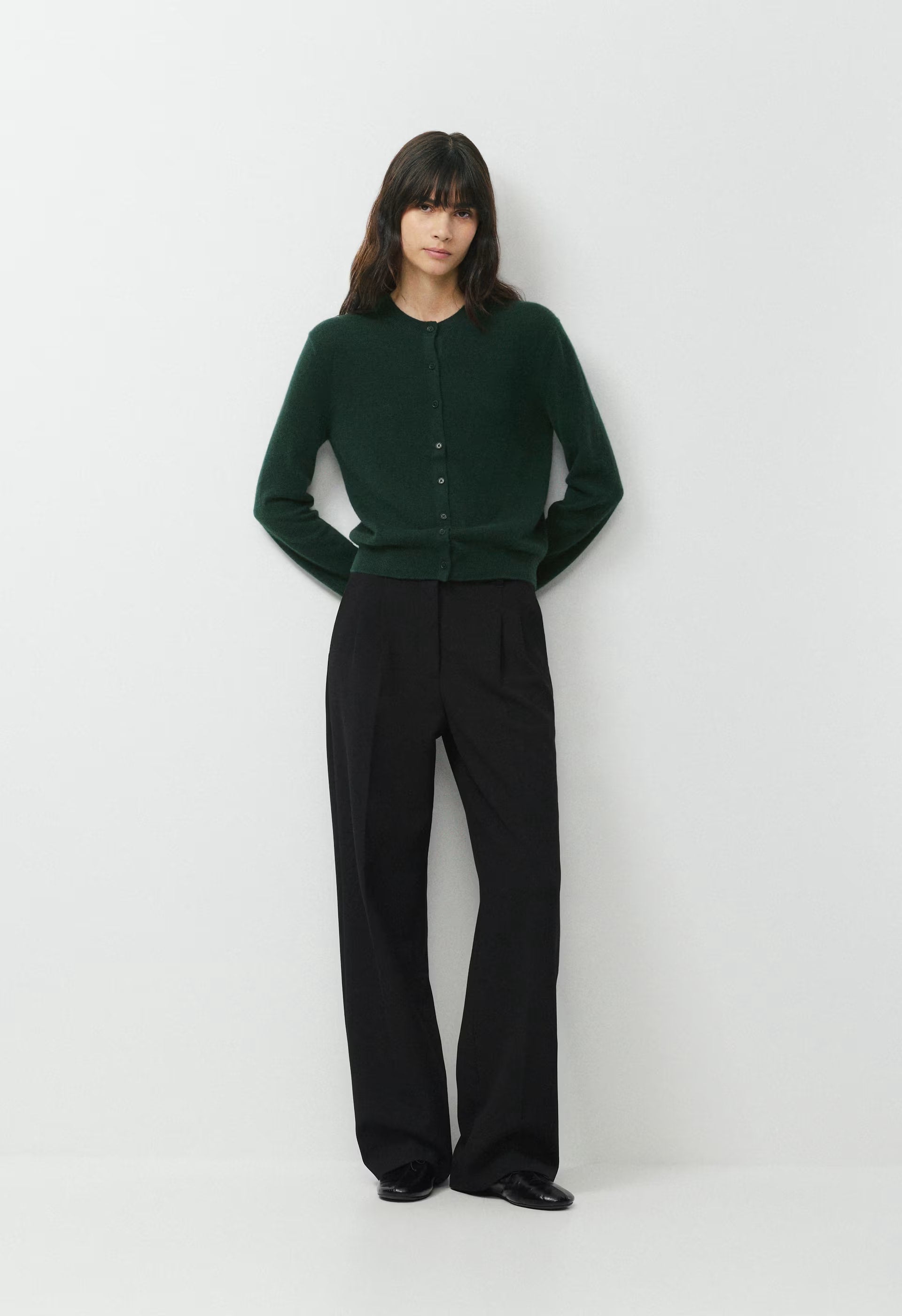 Bare Cashmere Noteworthy Cardigan - FIGTREE GREEN