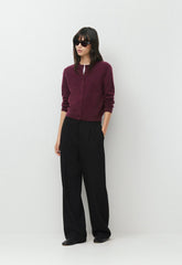 Bare Cashmere Noteworthy Cardigan - GALA PLUM