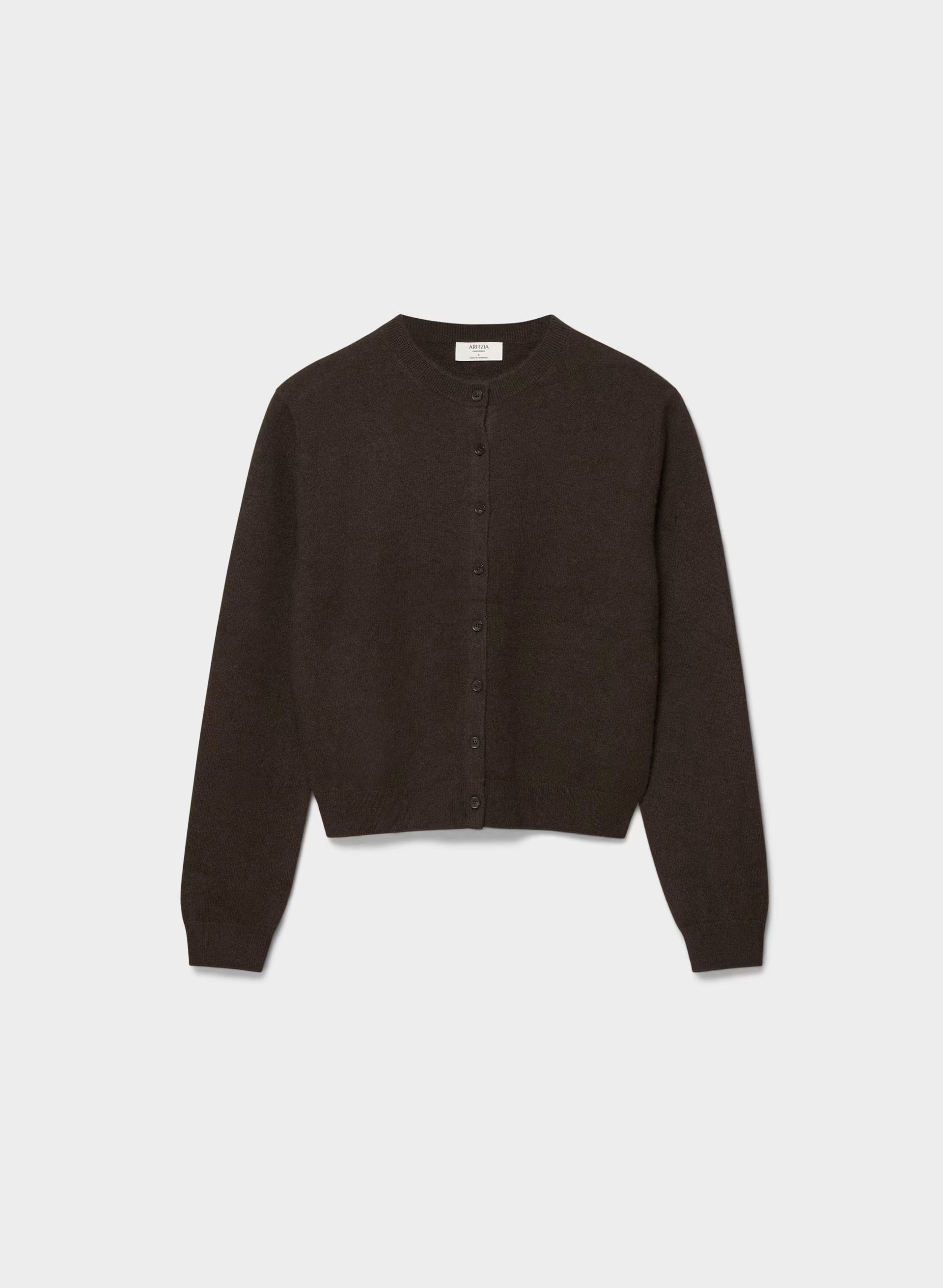 Bare Cashmere Noteworthy Cardigan - CACAO NIB BROWN