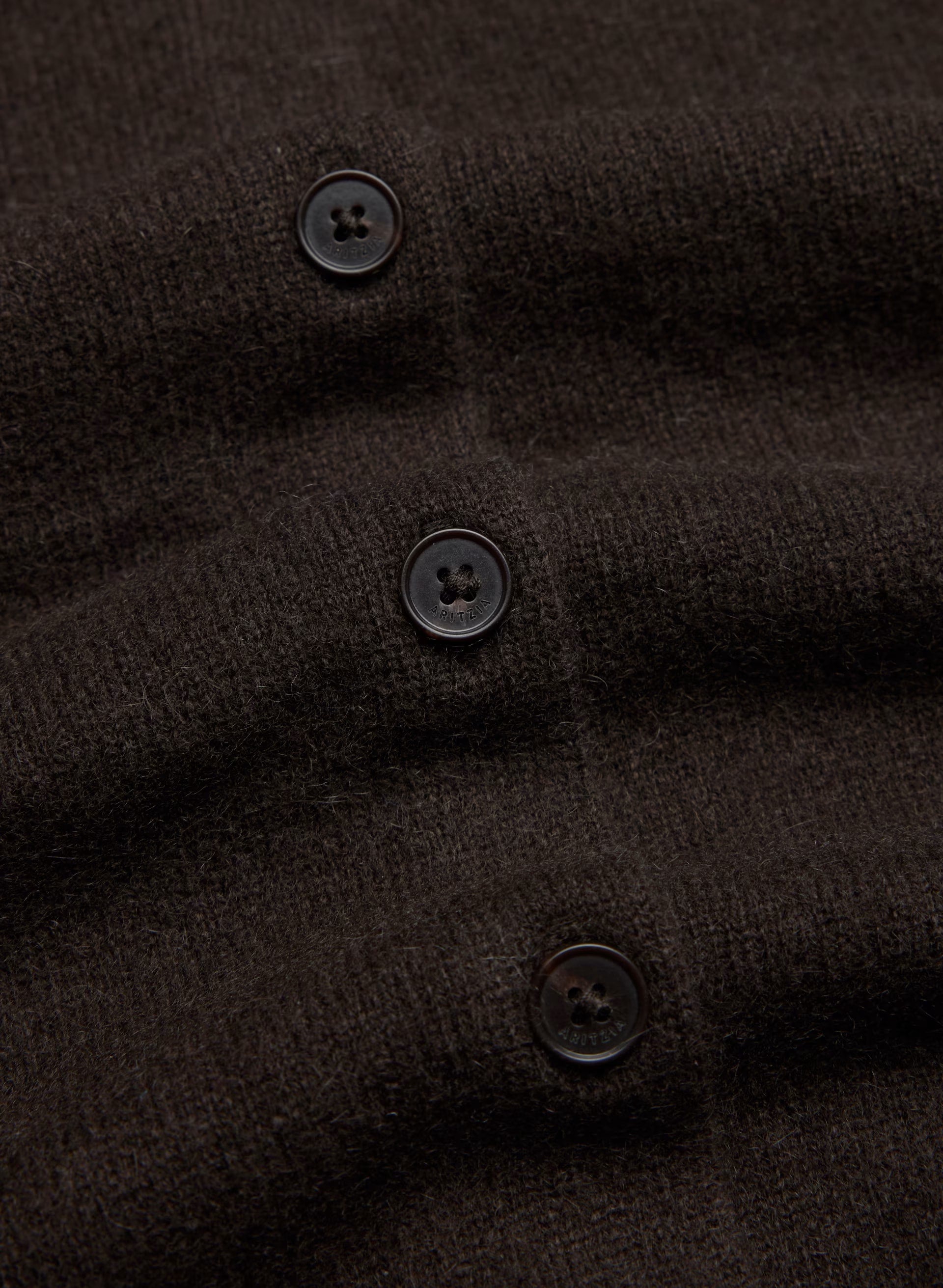 Bare Cashmere Noteworthy Cardigan - CACAO NIB BROWN