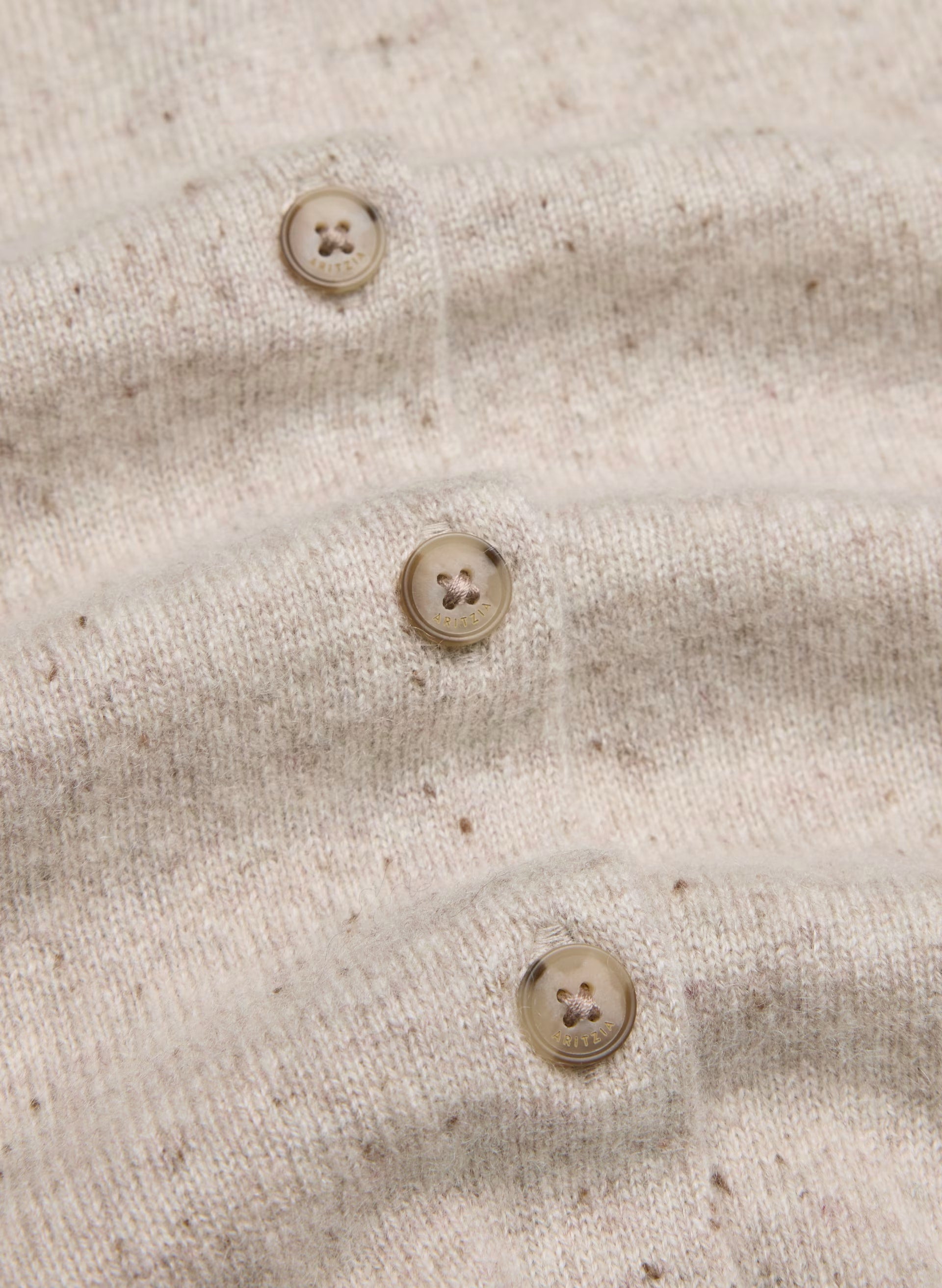 Bare Cashmere Noteworthy Cardigan - SPECKLED MRCN BEIGE