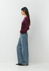 Bare Cashmere Bloor Sweater - GALA PLUM