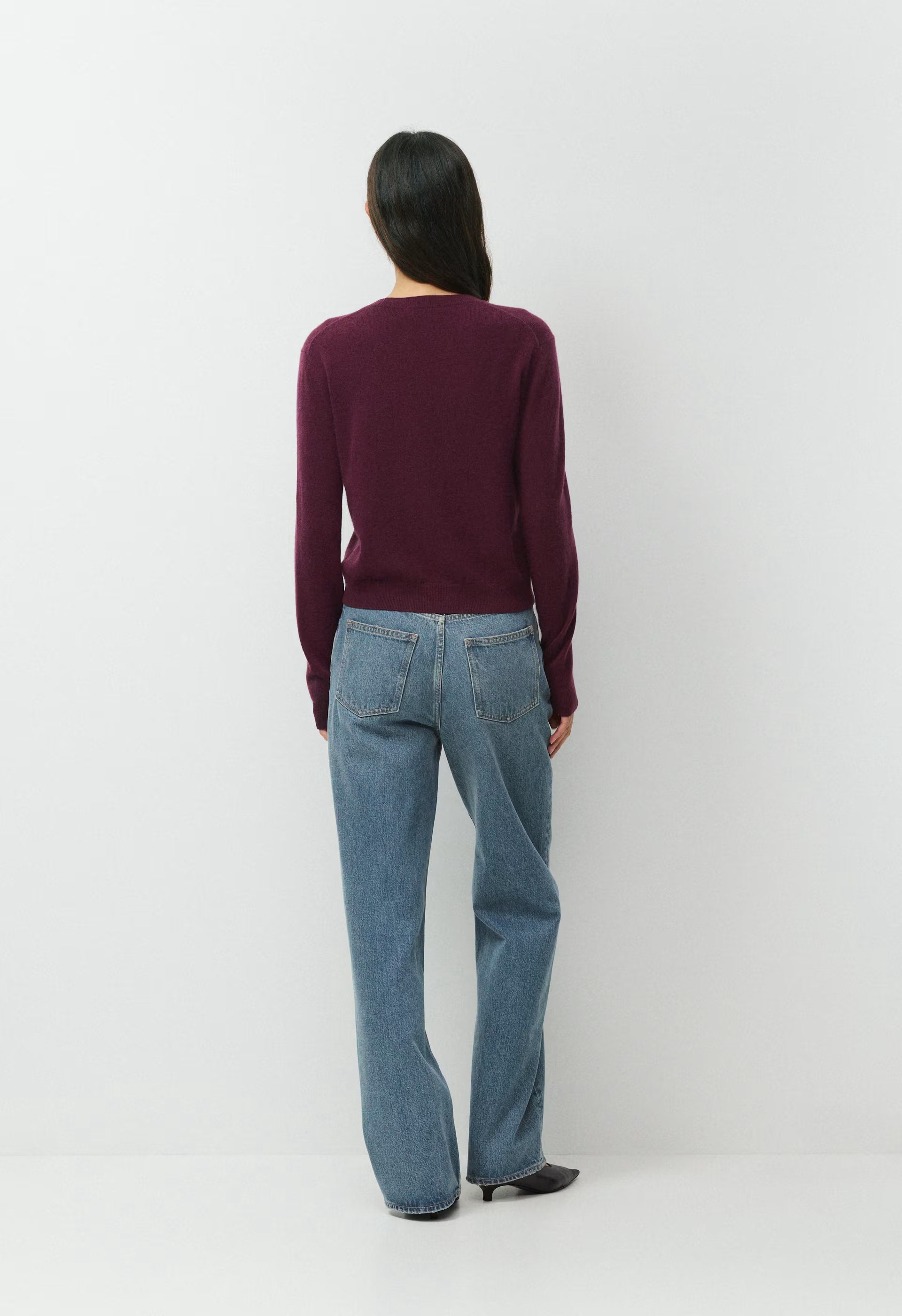 Bare Cashmere Bloor Sweater - GALA PLUM