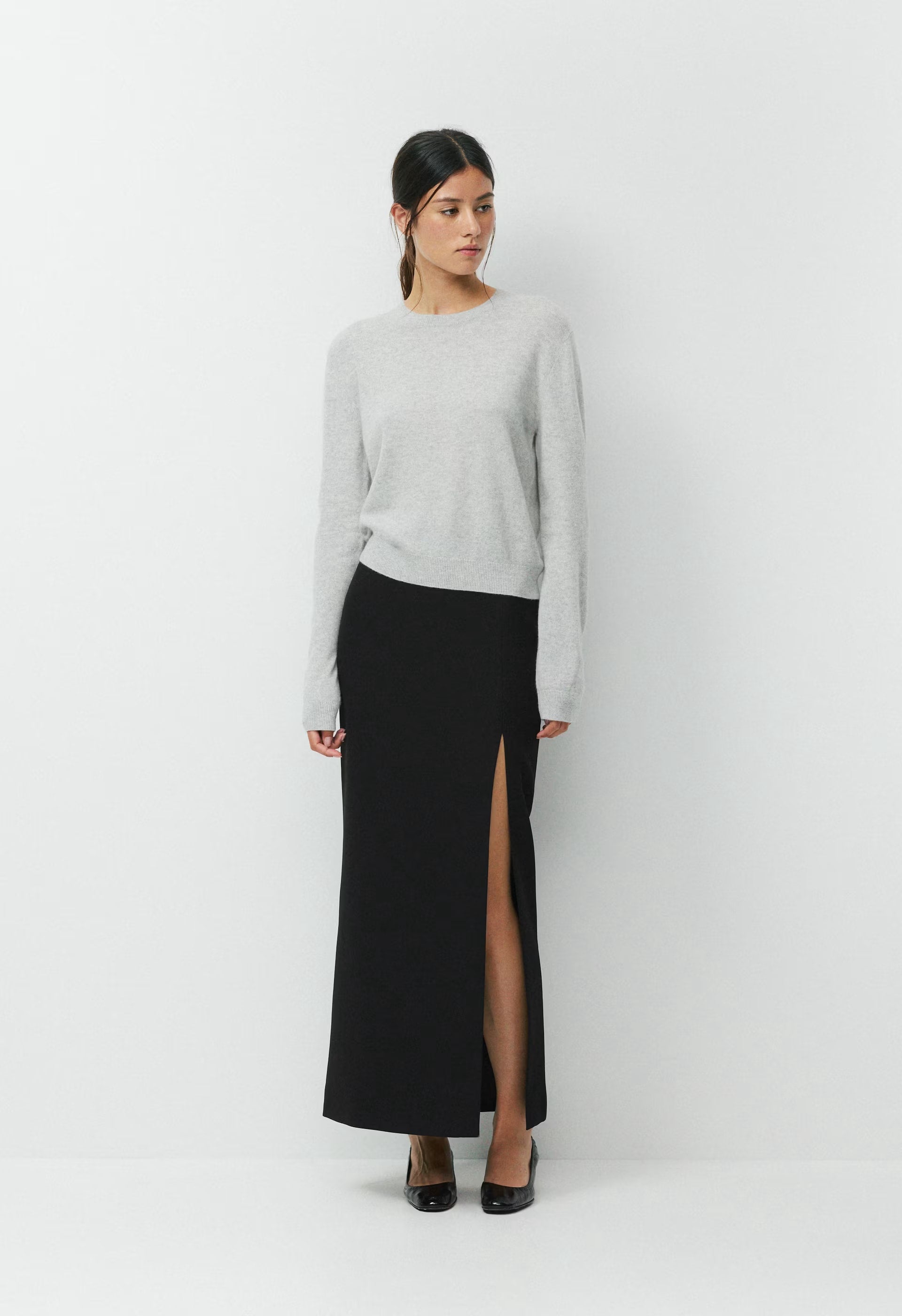 Bare Cashmere Bloor Sweater - HEATHER CHROME
