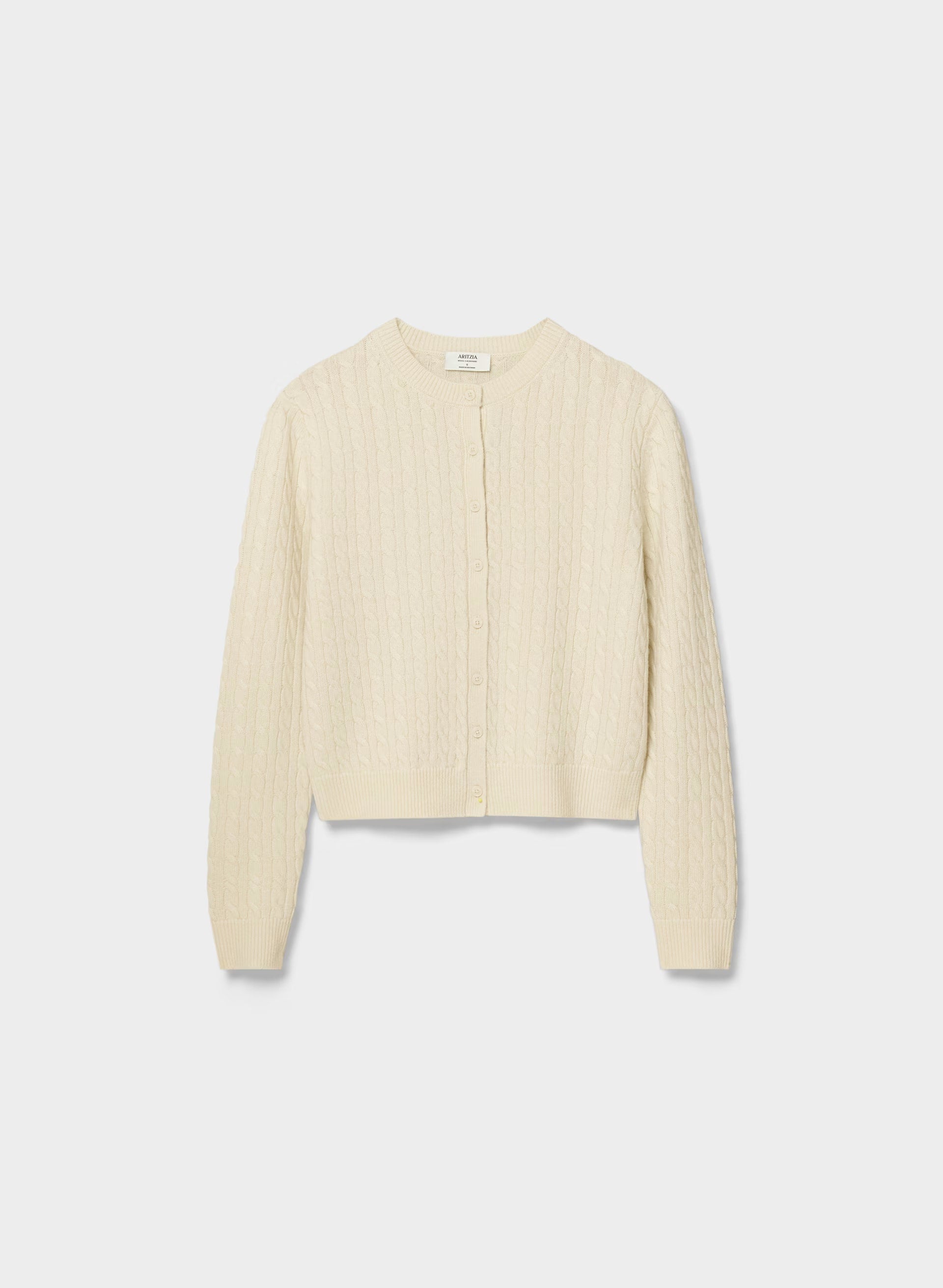 Wool Cashmere Noteworthy Cardigan - SEASIDE CREAM