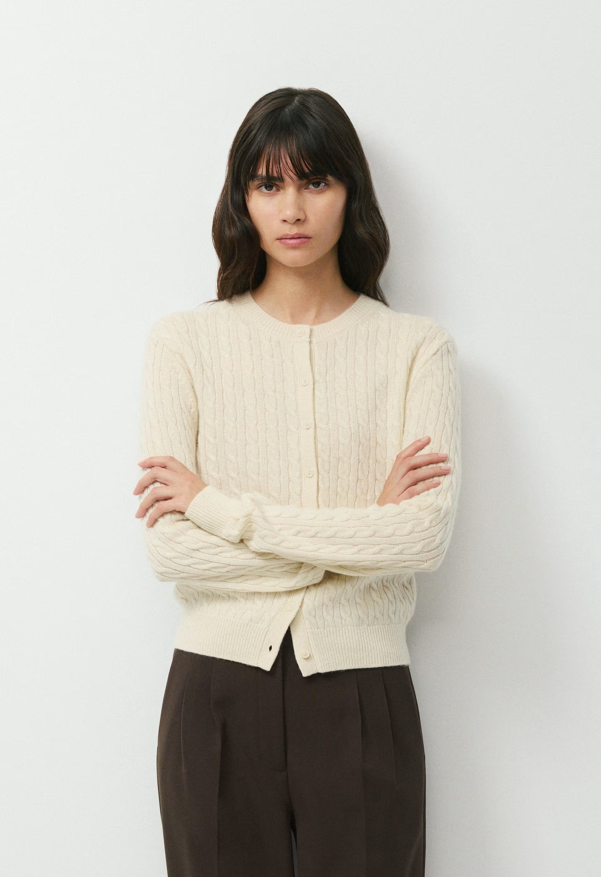 Wool Cashmere Noteworthy Cardigan - SEASIDE CREAM