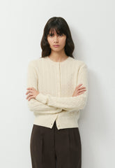 Wool Cashmere Noteworthy Cardigan - SEASIDE CREAM
