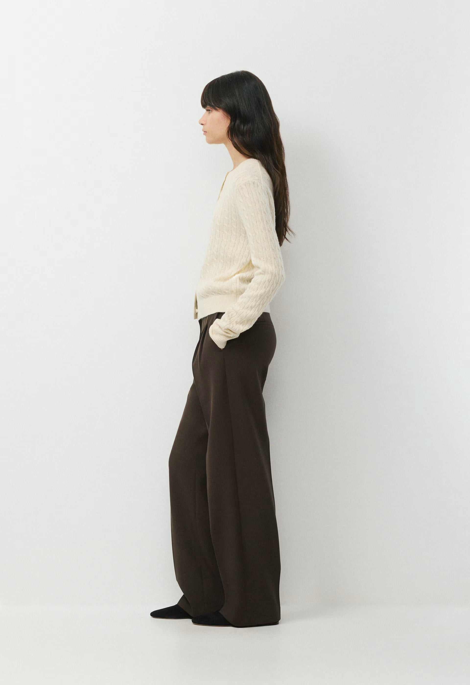 Wool Cashmere Noteworthy Cardigan - SEASIDE CREAM