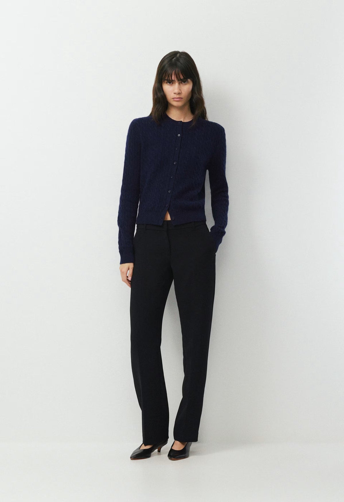 Wool Cashmere Noteworthy Cardigan - ADMIRAL NAVY