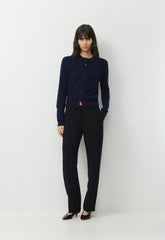 Wool Cashmere Noteworthy Cardigan - ADMIRAL NAVY