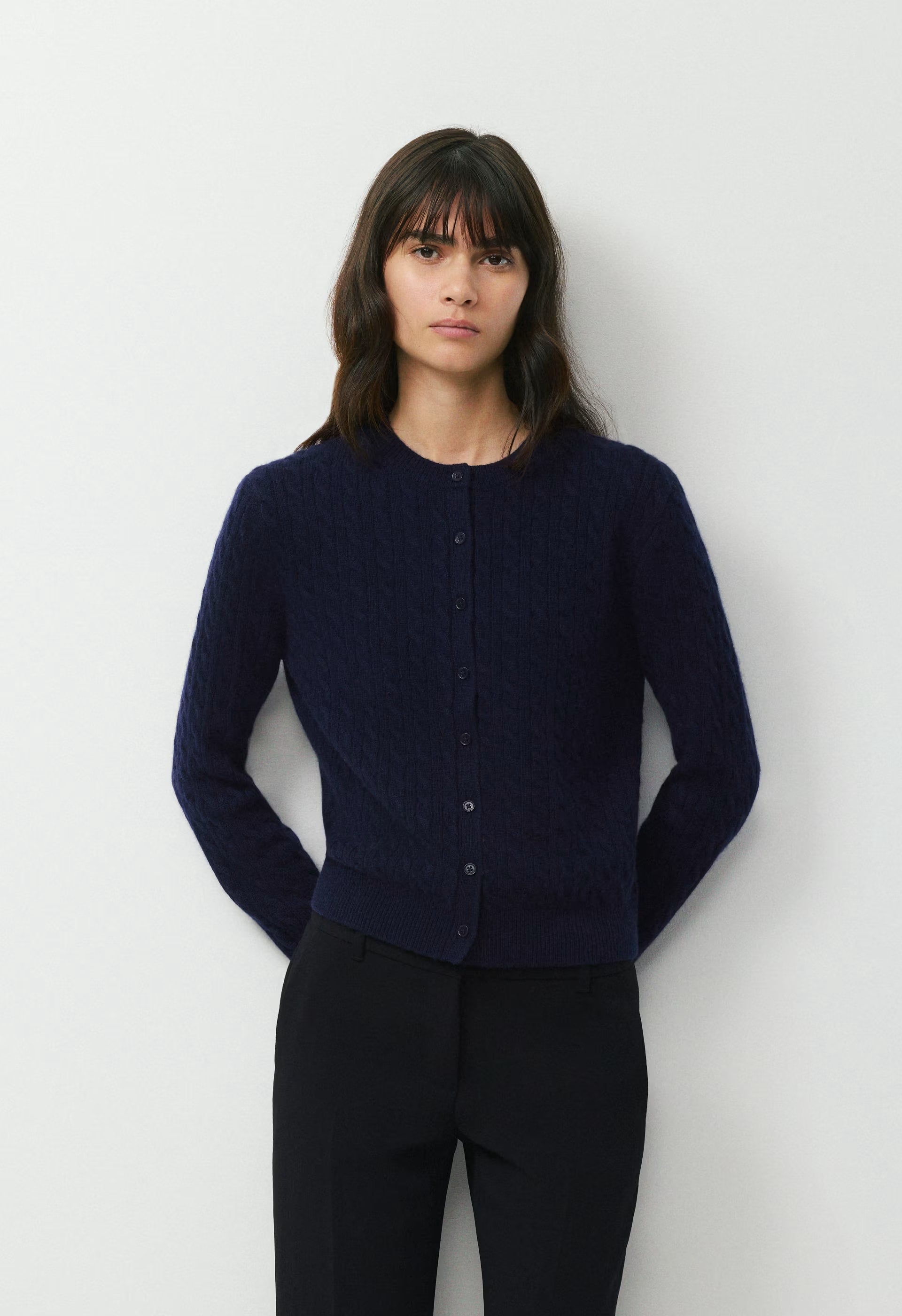 Wool Cashmere Noteworthy Cardigan - ADMIRAL NAVY