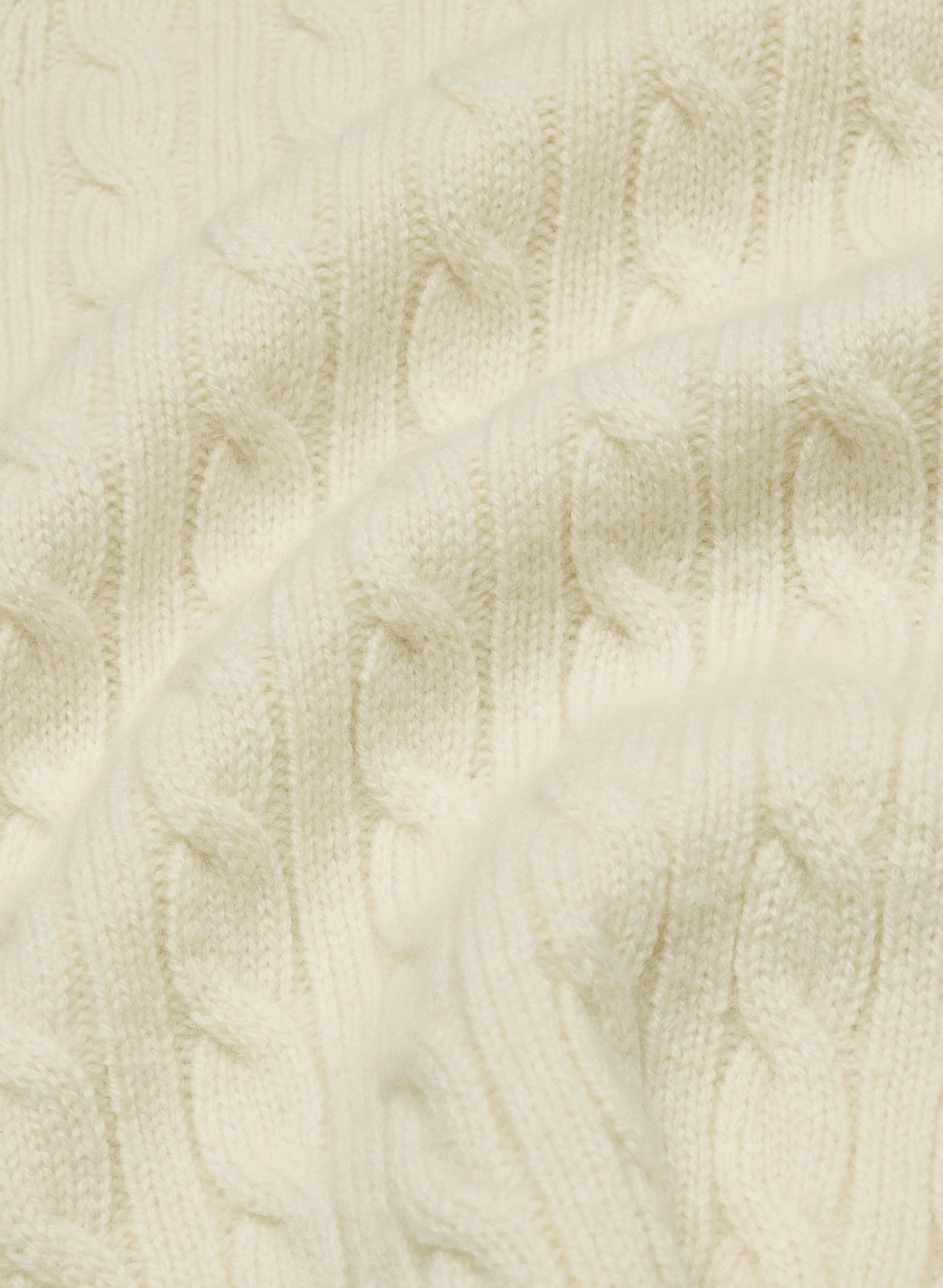 Wool Cashmere Idyllic Zip Hoodie - SEASIDE CREAM