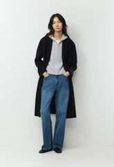 Wool Cashmere Idyllic Zip Hoodie - HEATHER CHROME