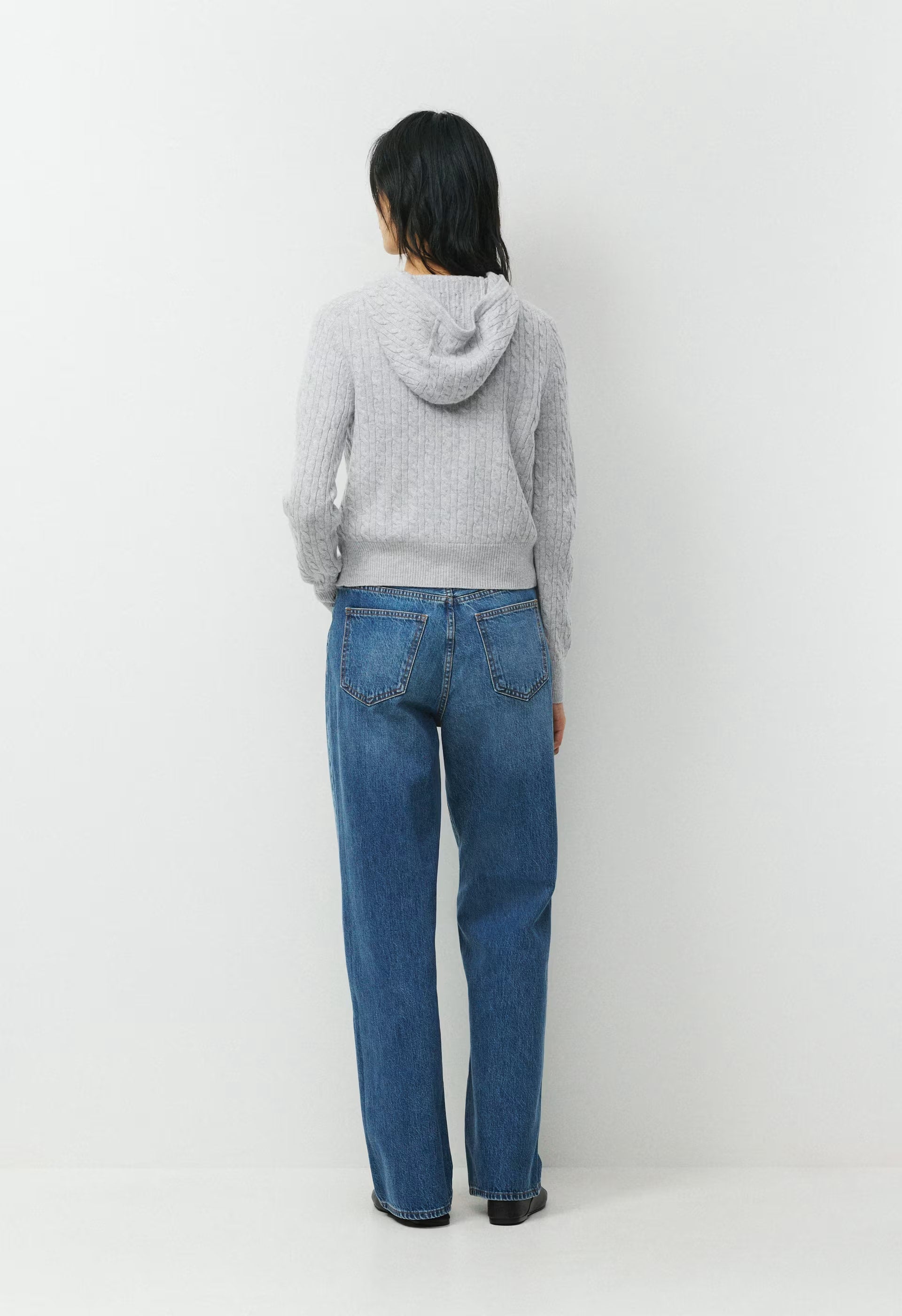 Wool Cashmere Idyllic Zip Hoodie - HEATHER CHROME