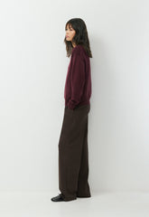 Essential Merino Wool Angle Sweater - GALA PLUM