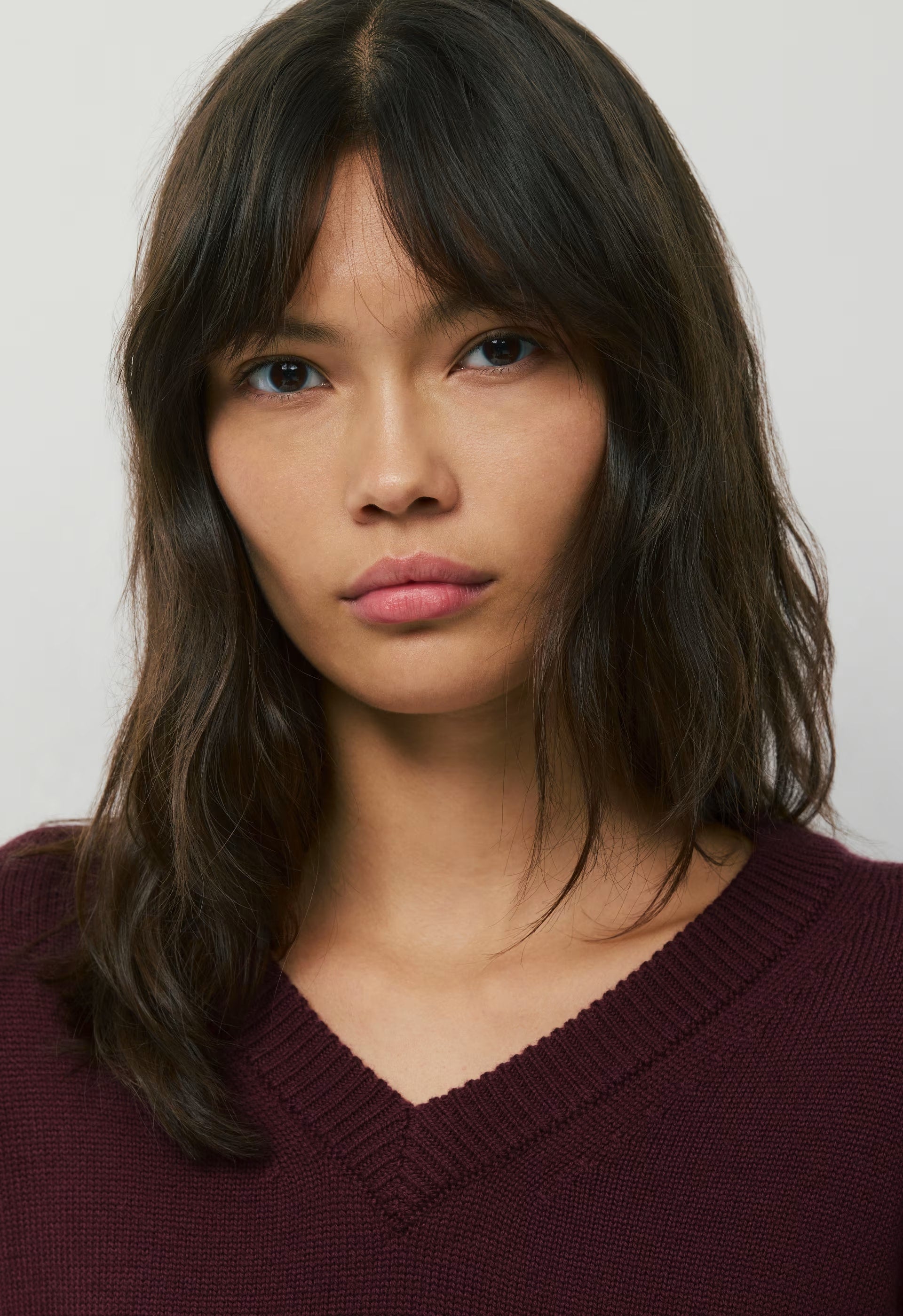 Essential Merino Wool Angle Sweater - GALA PLUM
