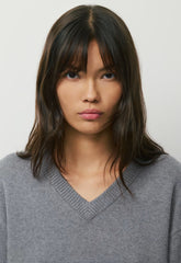 Essential Merino Wool Angle Sweater - HEATHER DARK GREY
