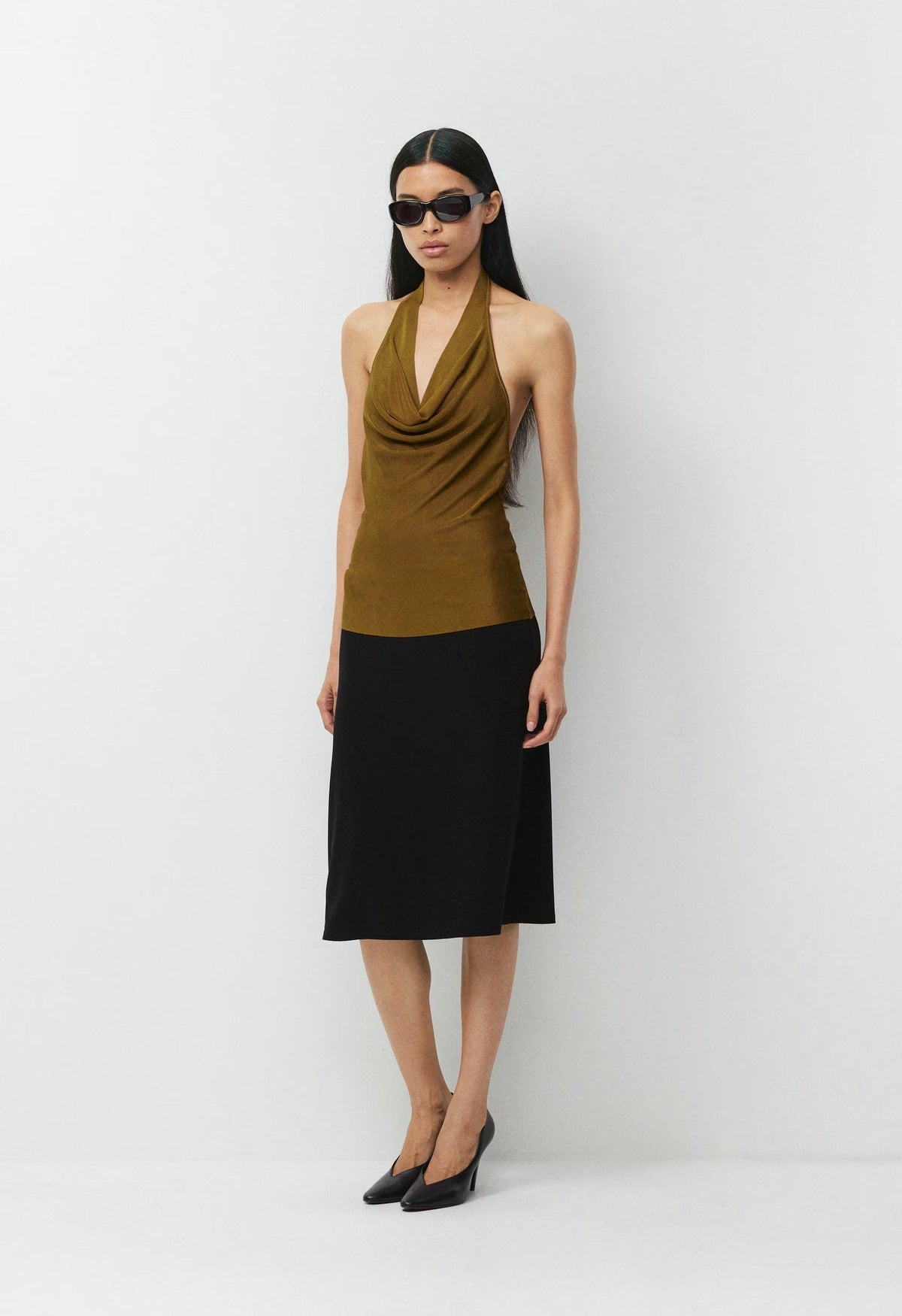 Encore Halter Top - SHERRY OCHRE