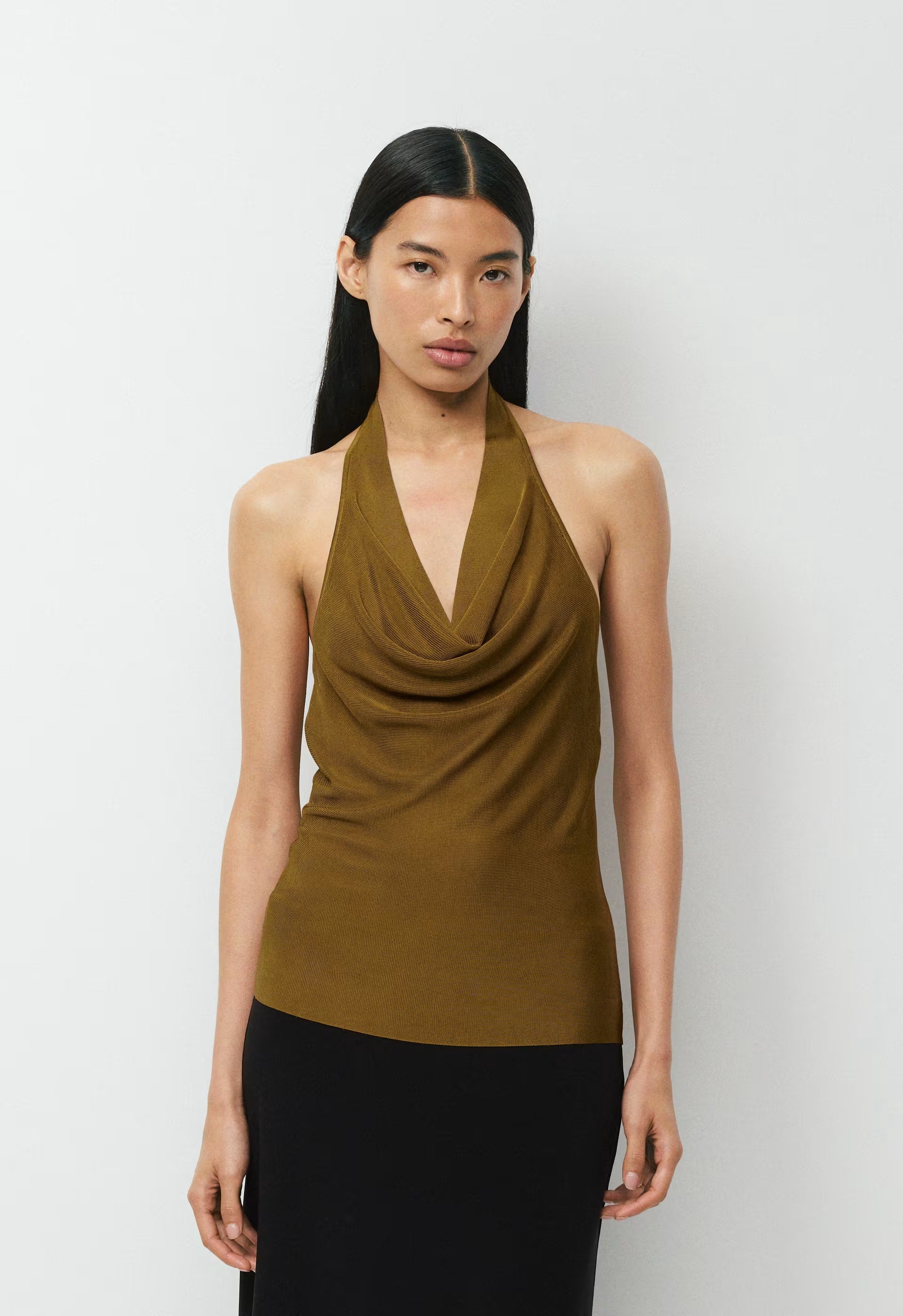 Encore Halter Top - SHERRY OCHRE